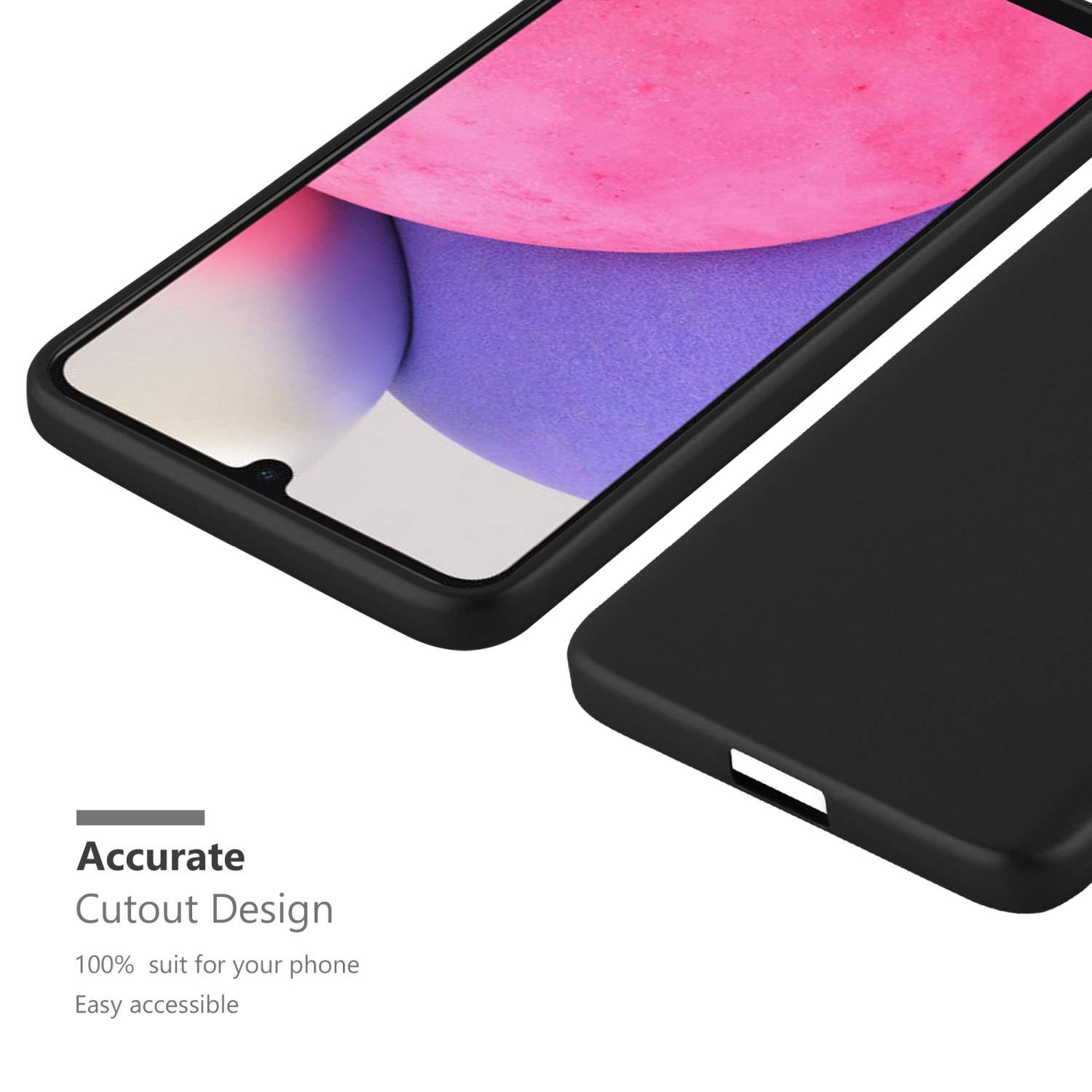 Cadorabo Schutzhülle für Samsung Galaxy A33 5G Hülle in Schwarz Handyhülle TPU Silikon Etui Cover Case