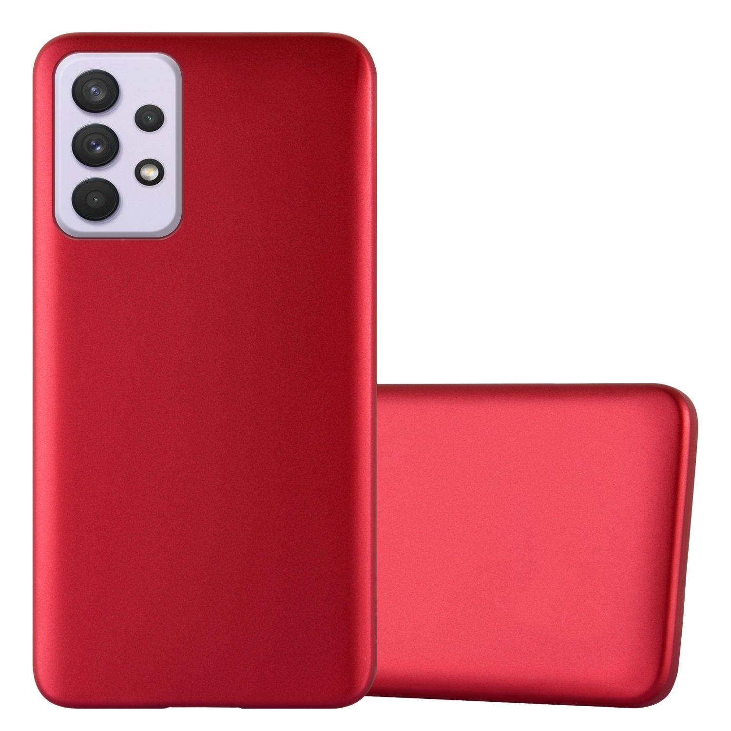 Cadorabo Schutzhülle für Samsung Galaxy A33 5G Hülle in Rot Handyhülle TPU Silikon Etui Cover Case