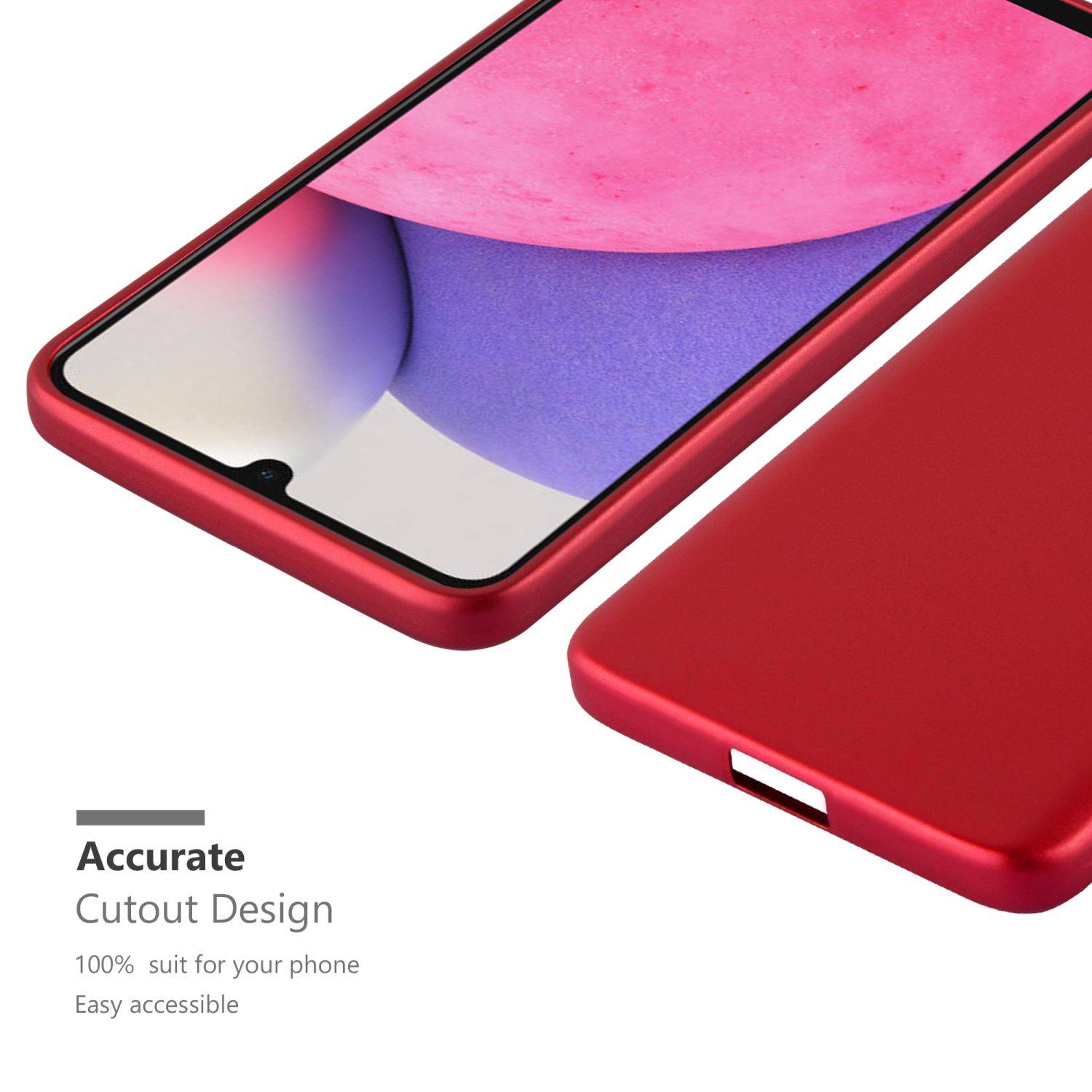 Cadorabo Schutzhülle für Samsung Galaxy A33 5G Hülle in Rot Handyhülle TPU Silikon Etui Cover Case