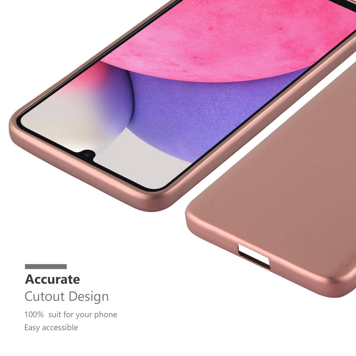 Cadorabo Schutzhülle für Samsung Galaxy A33 5G Hülle in Rosa Handyhülle TPU Silikon Etui Cover Case