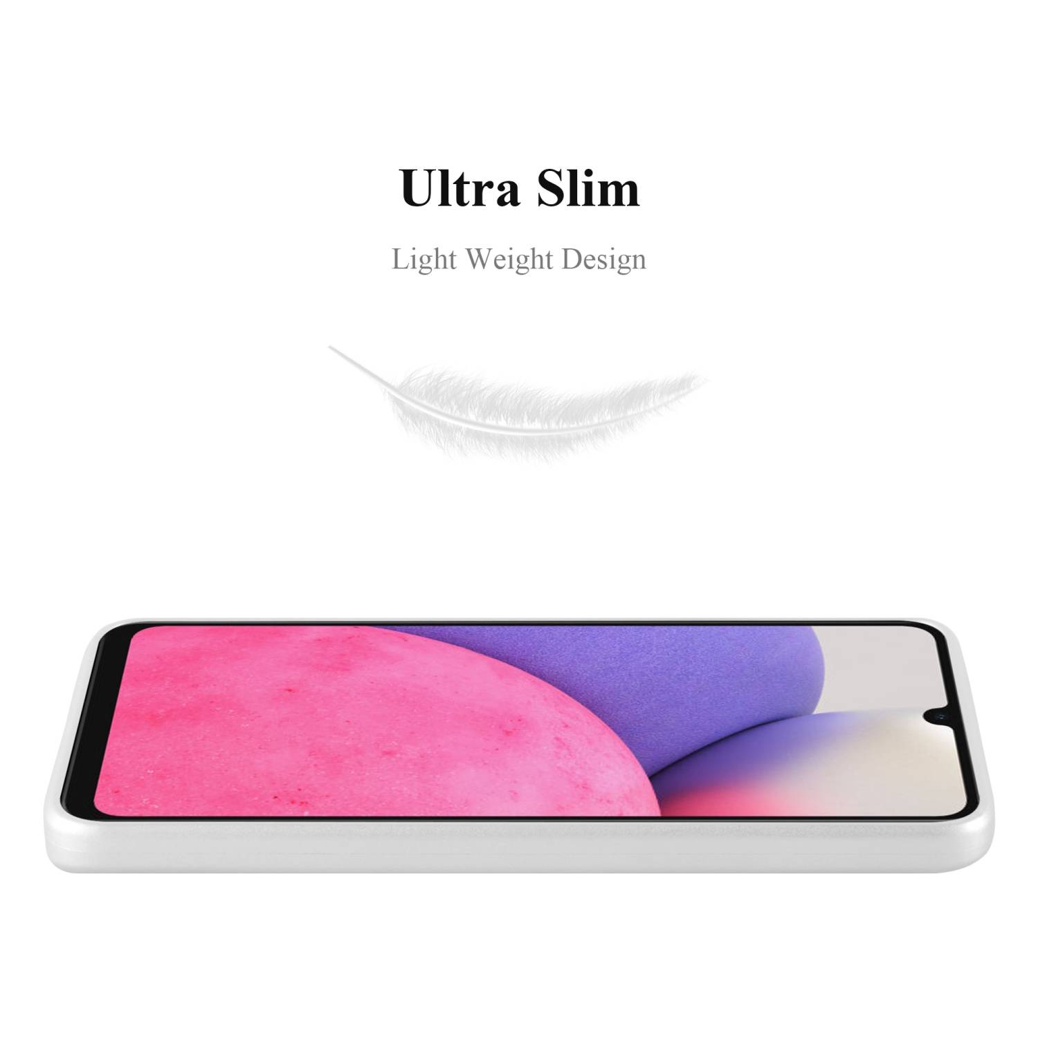 Cadorabo Schutzhülle für Samsung Galaxy A33 5G Hülle in Silber Handyhülle TPU Silikon Etui Cover Case