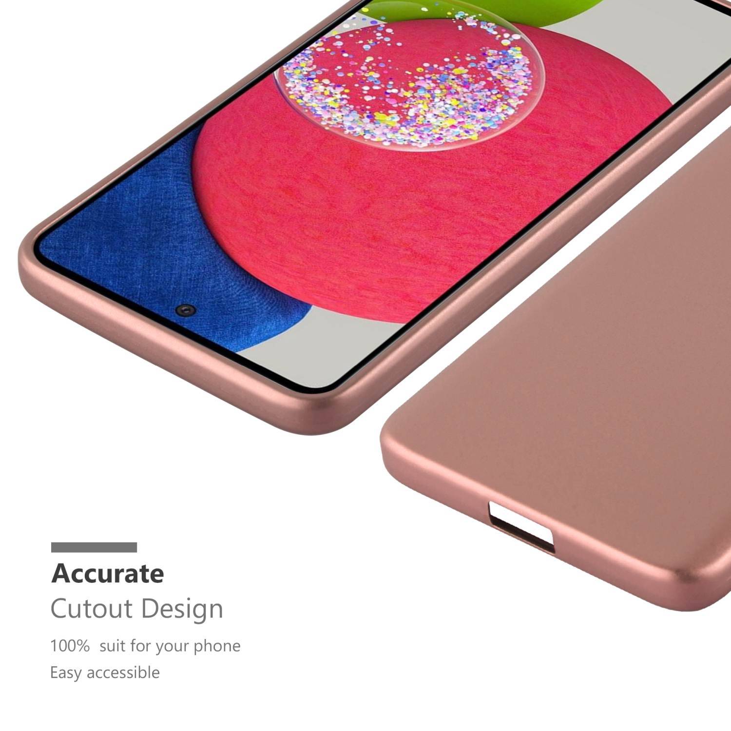Cadorabo Schutzhülle für Samsung Galaxy A52 (4G / 5G) / A52s Hülle in Rosa Handyhülle TPU Silikon Etui Cover Case