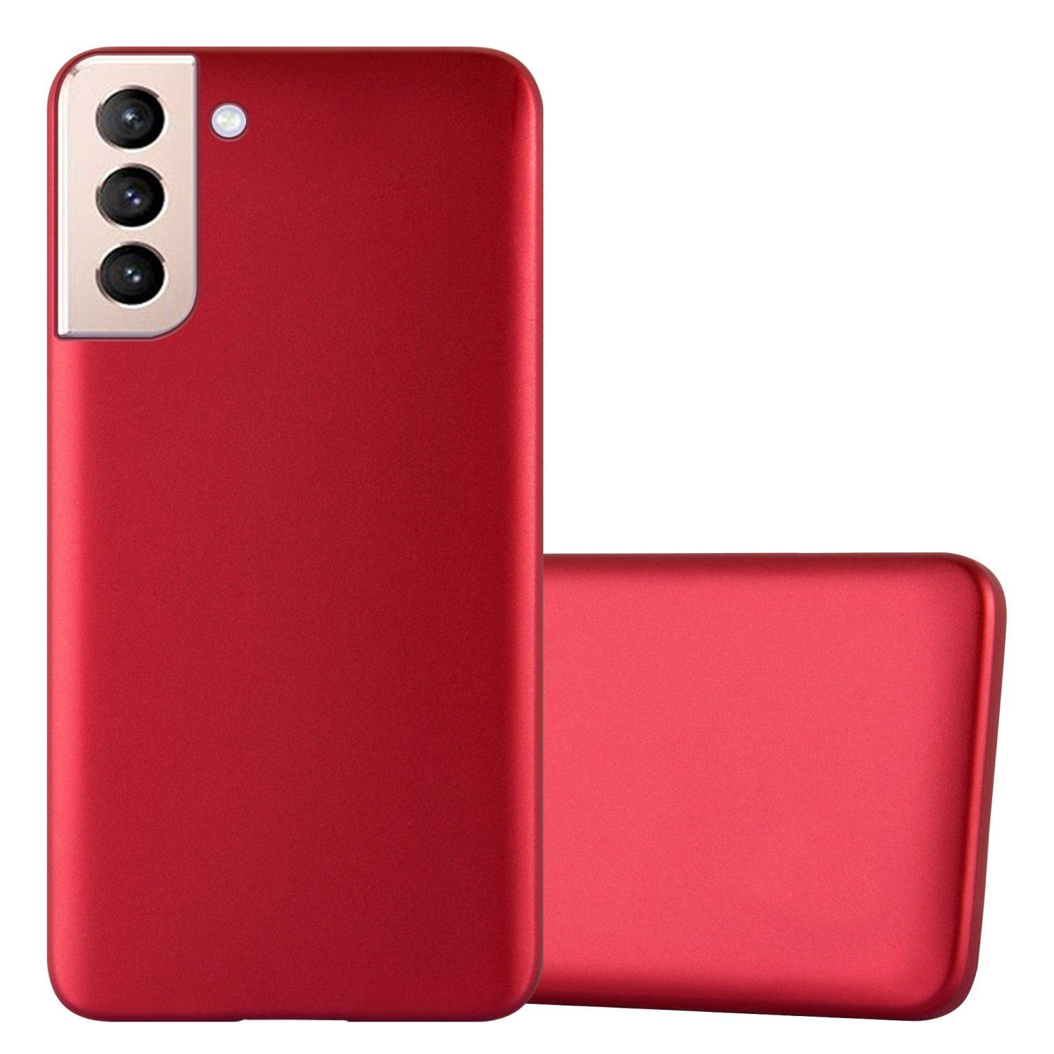 Cadorabo Schutzhülle für Samsung Galaxy S22 Hülle in Rot Handyhülle TPU Silikon Etui Cover Case