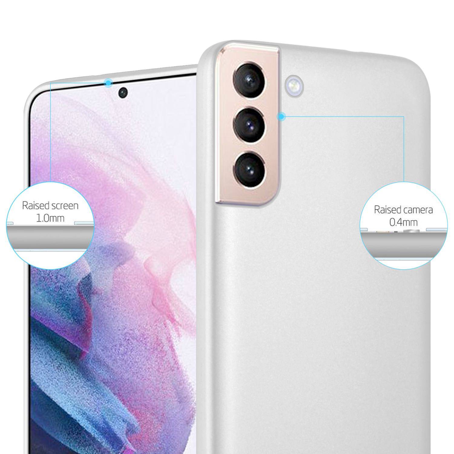 Cadorabo Schutzhülle für Samsung Galaxy S22 Hülle in Silber Handyhülle TPU Silikon Etui Cover Case