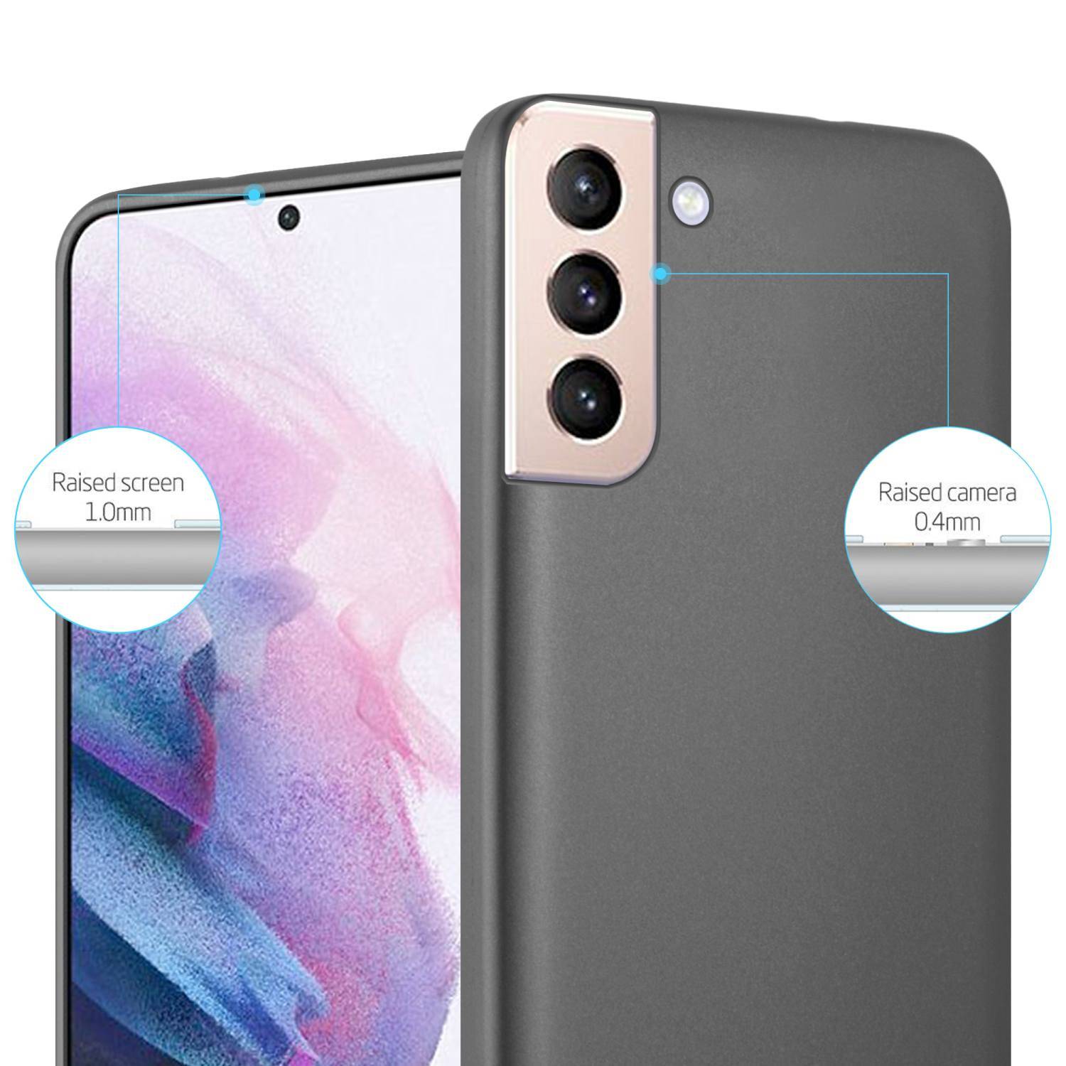 Cadorabo Schutzhülle für Samsung Galaxy S22 PLUS Hülle in Grau Handyhülle TPU Silikon Etui Cover Case