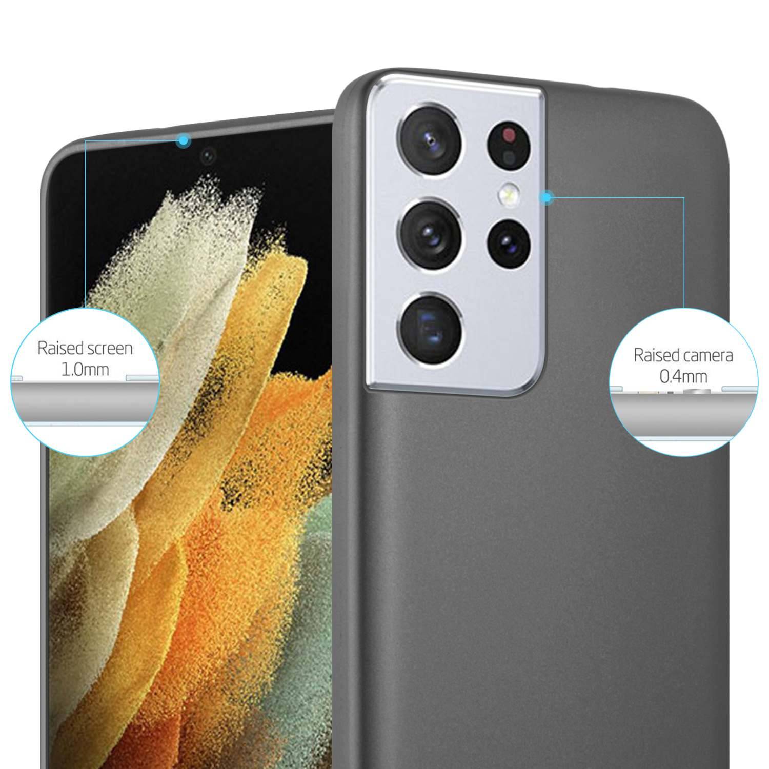 Cadorabo Schutzhülle für Samsung Galaxy S22 ULTRA Hülle in Grau Handyhülle TPU Silikon Etui Cover Case