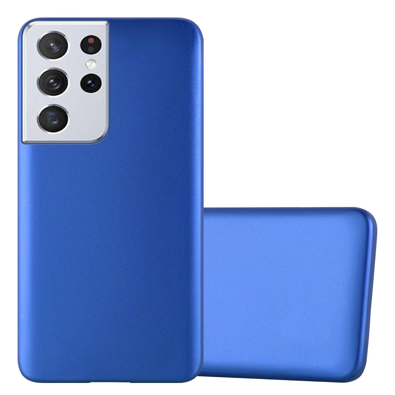 Cadorabo Schutzhülle für Samsung Galaxy S22 ULTRA Hülle in Blau Handyhülle TPU Silikon Etui Cover Case