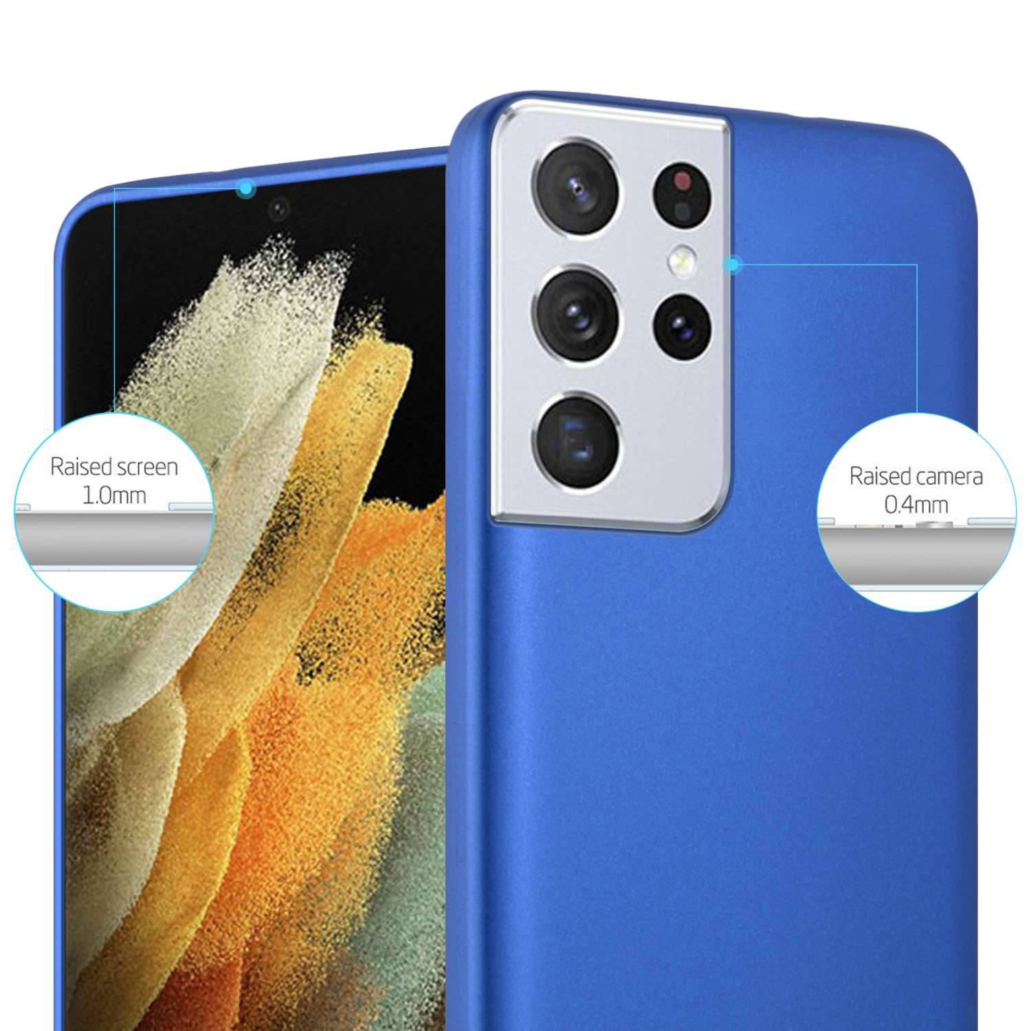 Cadorabo Schutzhülle für Samsung Galaxy S22 ULTRA Hülle in Blau Handyhülle TPU Silikon Etui Cover Case