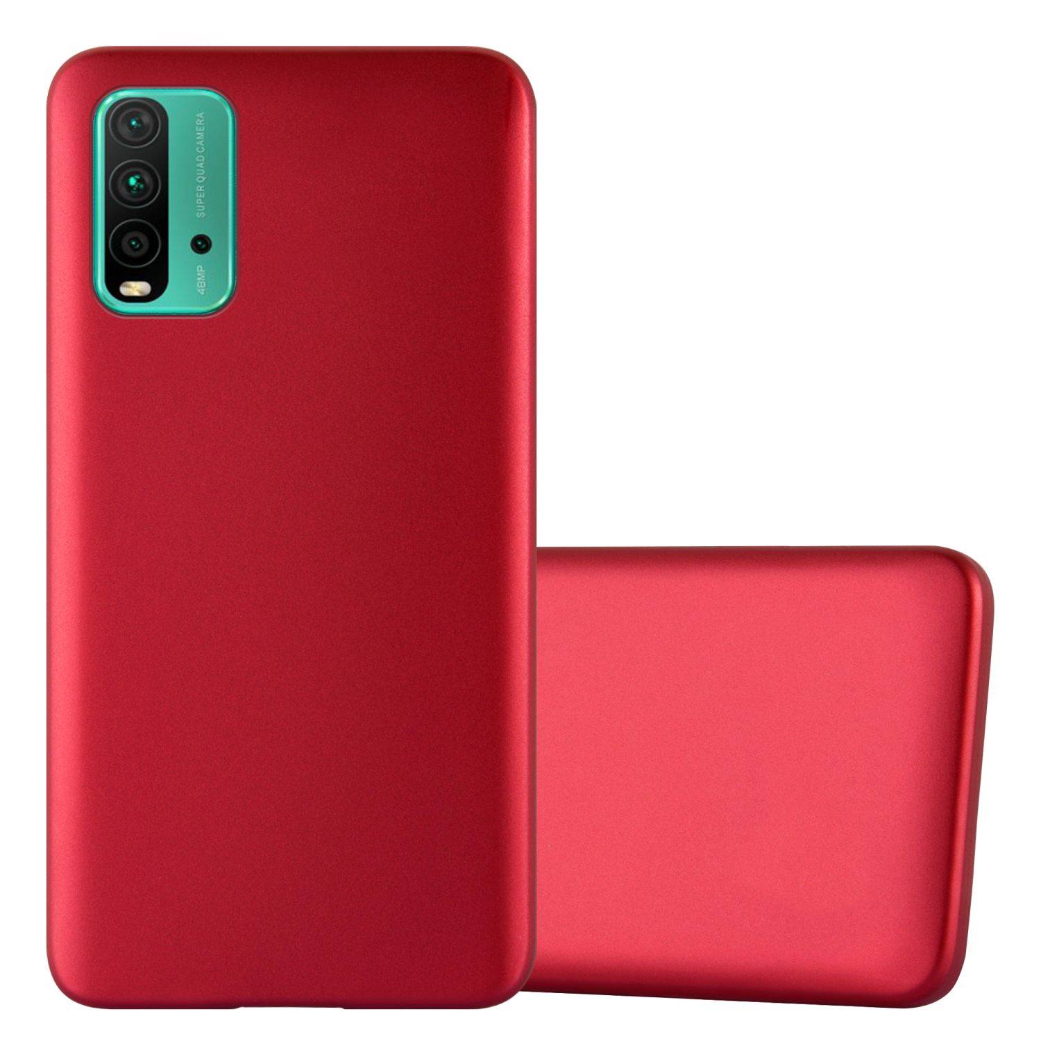 Cadorabo Schutzhülle für Xiaomi RedMi 9T / POCO M3 Hülle in Rot Handyhülle TPU Silikon Etui Cover Case