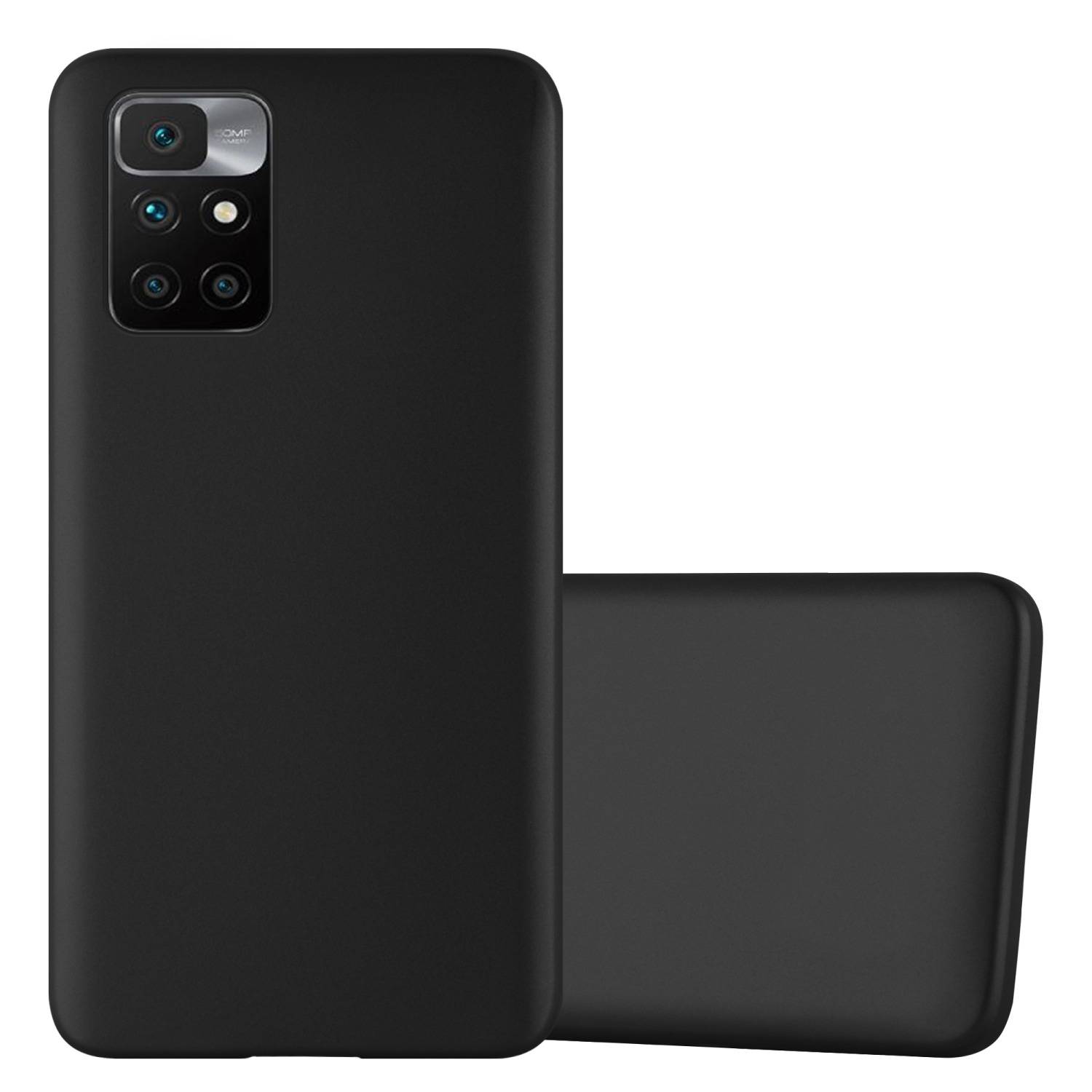 Cadorabo Schutzhülle für Xiaomi RedMi 10 / RedMi NOTE 11 4G Hülle in Schwarz Handyhülle TPU Silikon Etui Cover Case