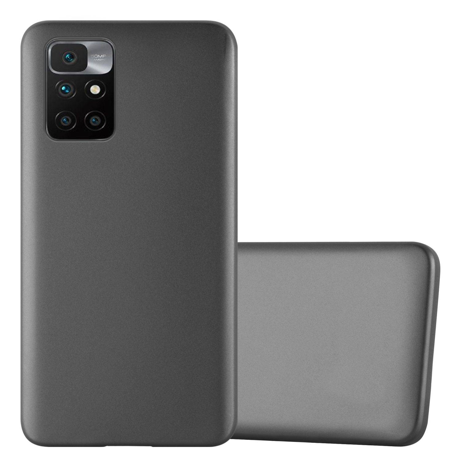 Cadorabo Schutzhülle für Xiaomi RedMi 10 / RedMi NOTE 11 4G Hülle in Grau Handyhülle TPU Silikon Etui Cover Case