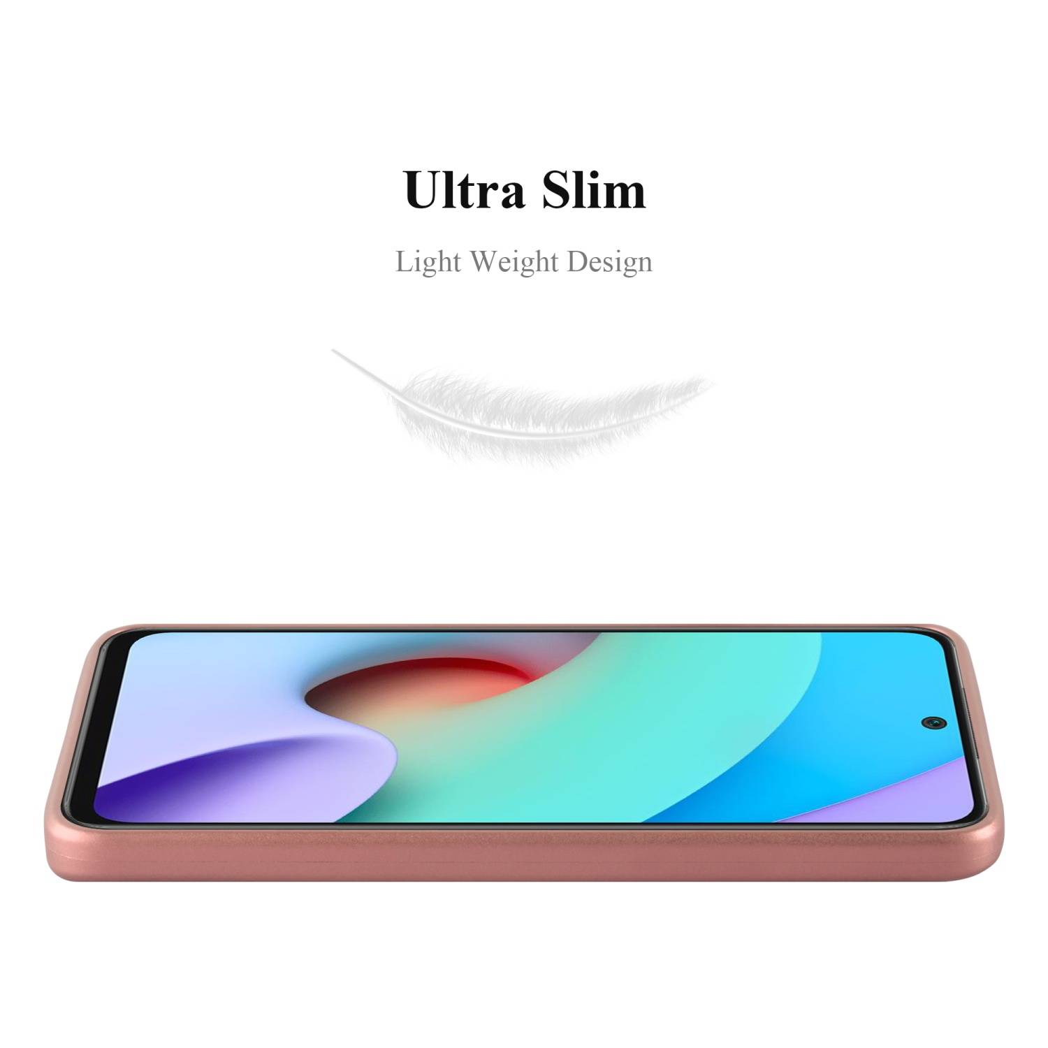 Cadorabo Schutzhülle für Xiaomi RedMi 10 / RedMi NOTE 11 4G Hülle in Rosa Handyhülle TPU Silikon Etui Cover Case