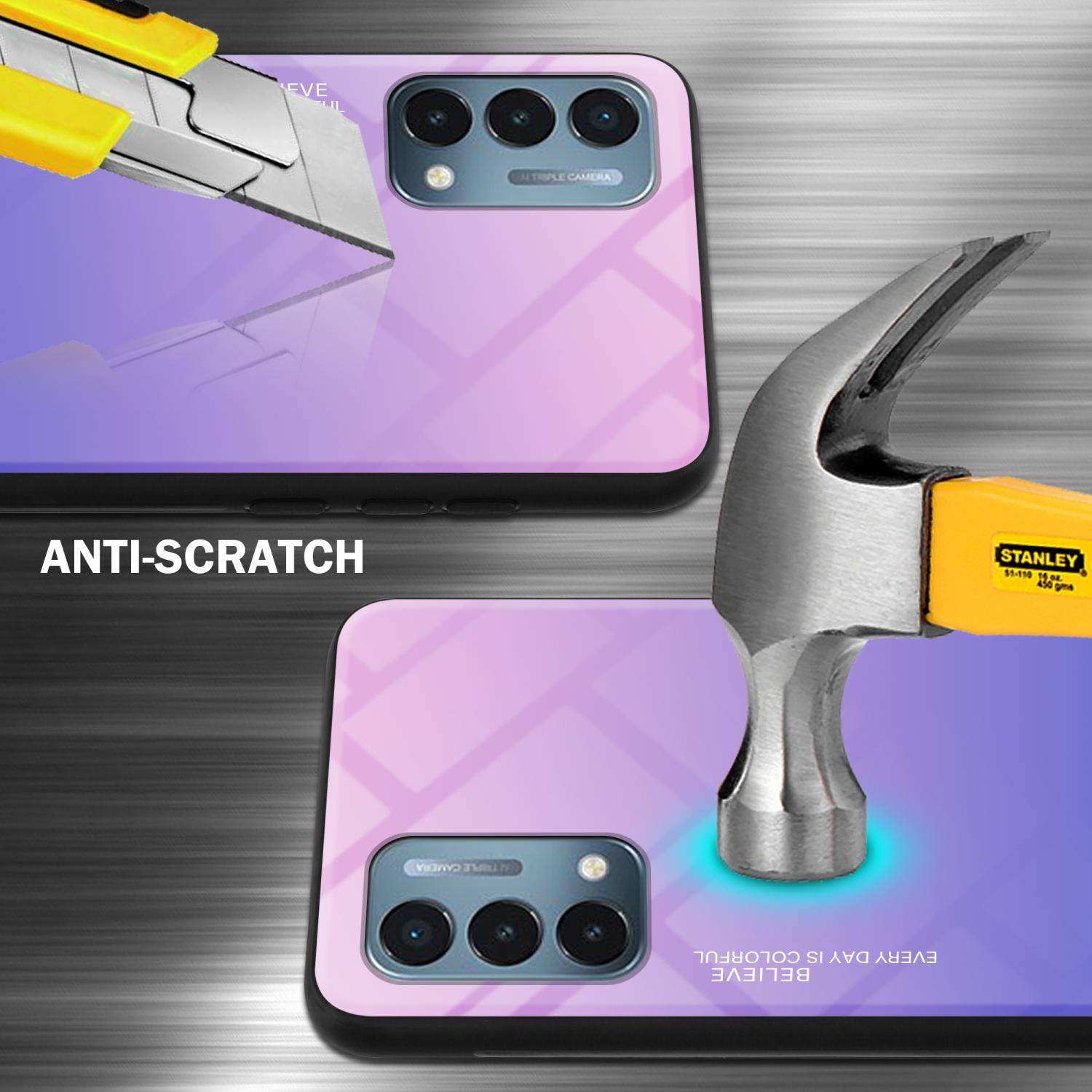 Cadorabo Hülle für OnePlus Nord N200 5G Schutz Hülle in Schwarz Handyhülle TPU Etui Cover Case Tempered Glas