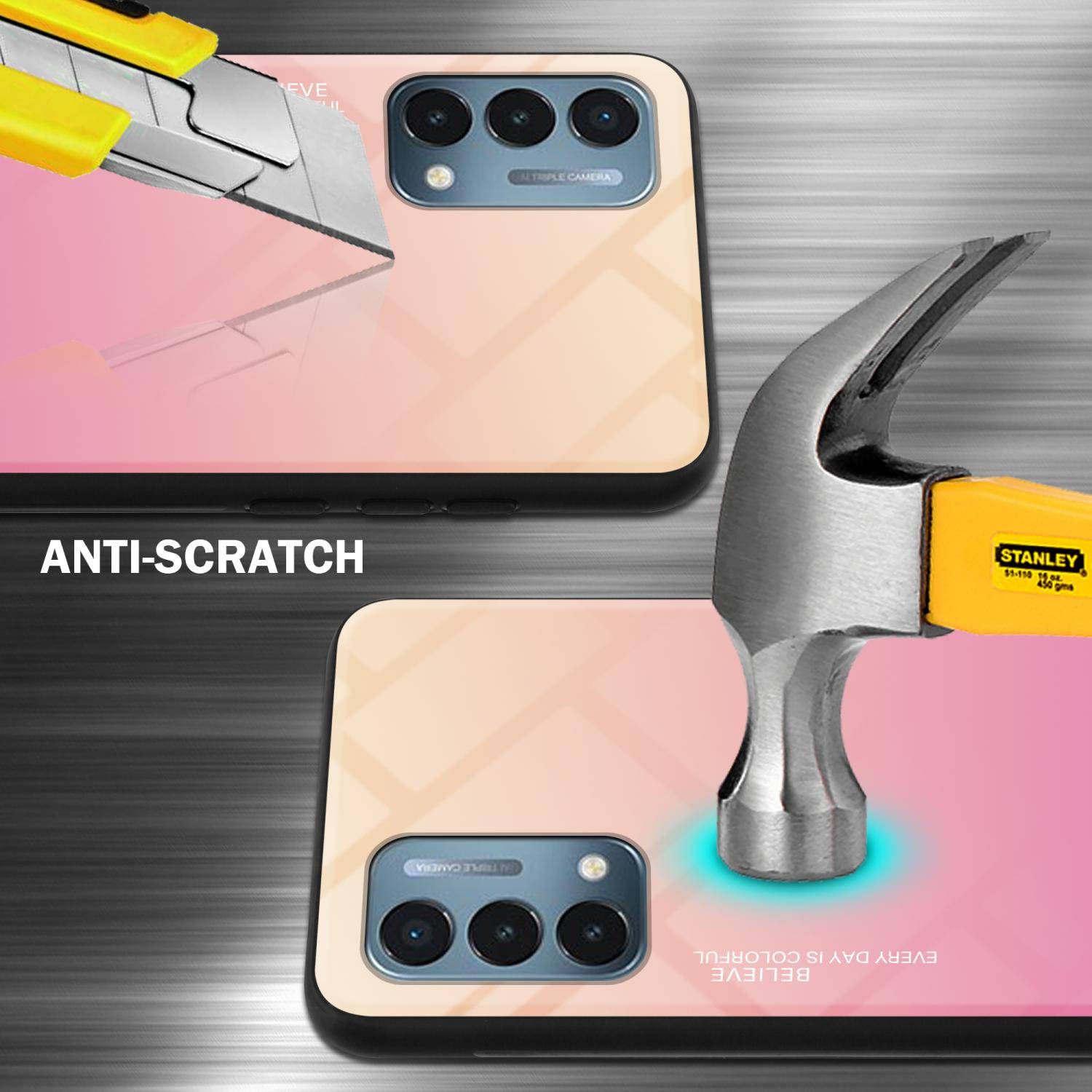 Cadorabo Hülle für OnePlus Nord N200 5G Schutz Hülle in Schwarz Handyhülle TPU Etui Cover Case Tempered Glas