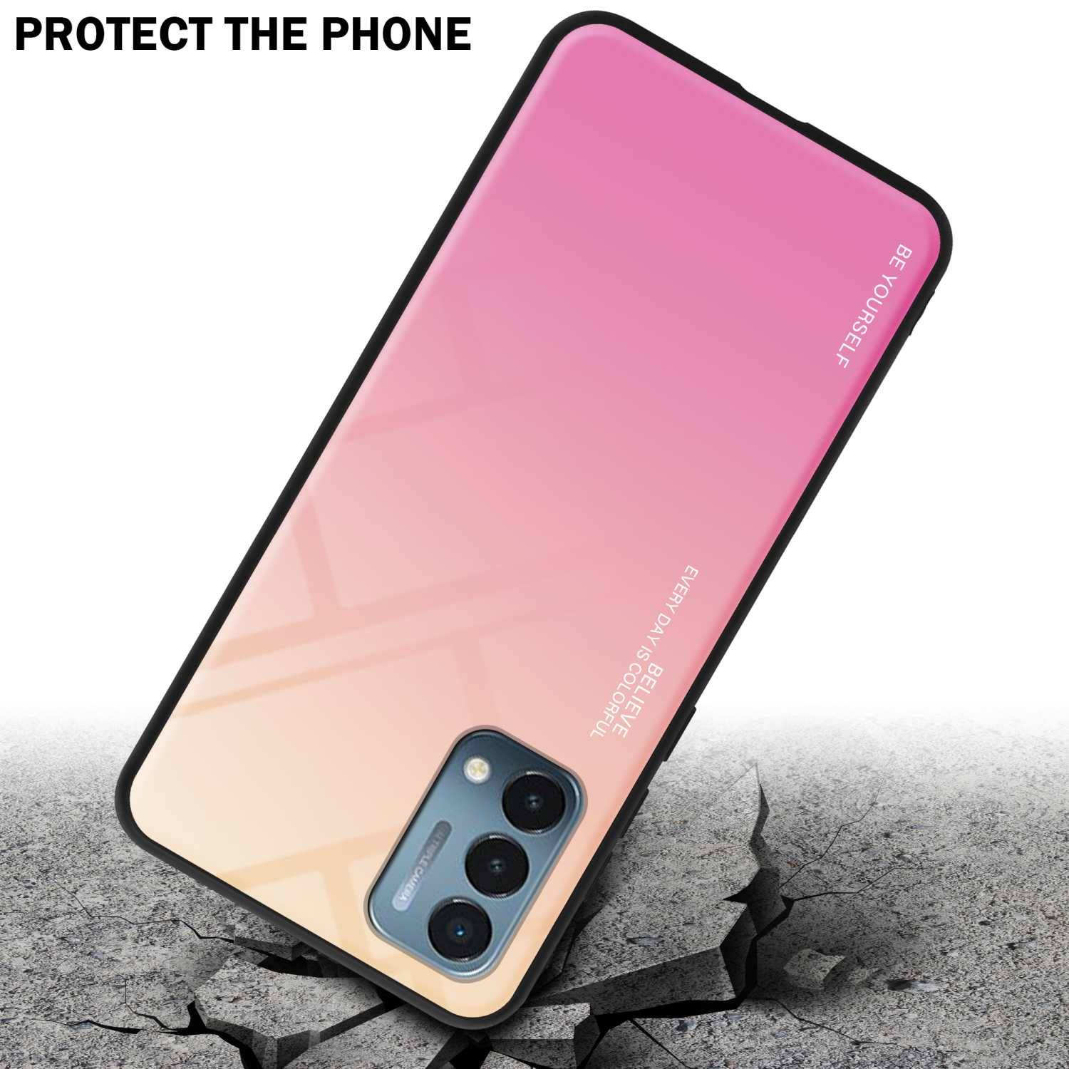 Cadorabo Hülle für OnePlus Nord N200 5G Schutz Hülle in Schwarz Handyhülle TPU Etui Cover Case Tempered Glas