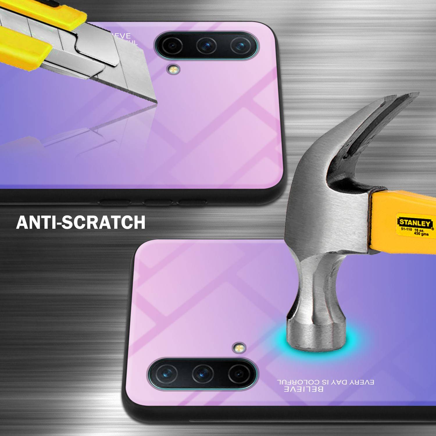 Cadorabo Hülle für OnePlus Nord CE 5G Schutz Hülle in Schwarz Handyhülle TPU Etui Cover Case Tempered Glas