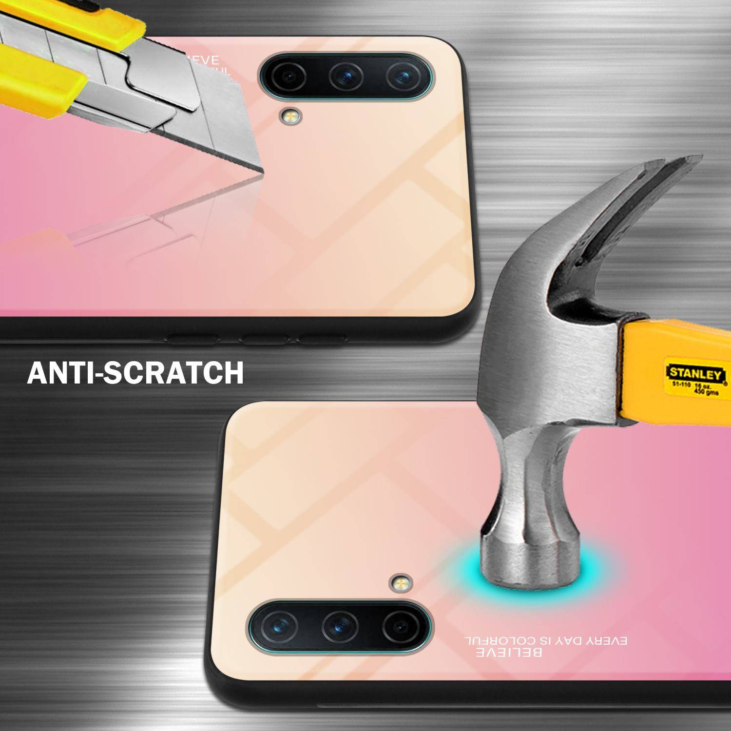 Cadorabo Hülle für OnePlus Nord CE 5G Schutz Hülle in Schwarz Handyhülle TPU Etui Cover Case Tempered Glas