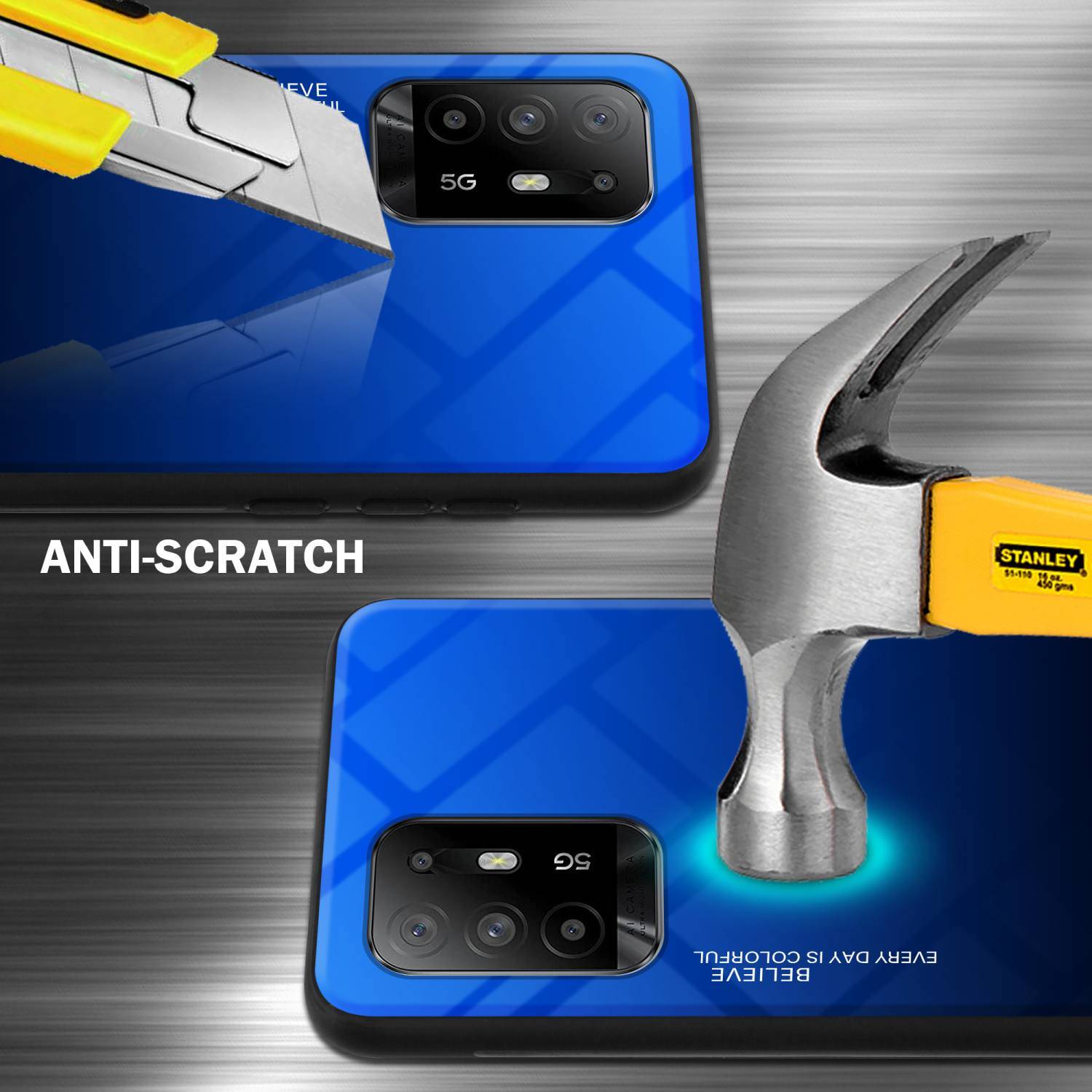 Cadorabo Hülle für Oppo A94 5G Schutz Hülle in Schwarz Handyhülle TPU Etui Cover Case Tempered Glas