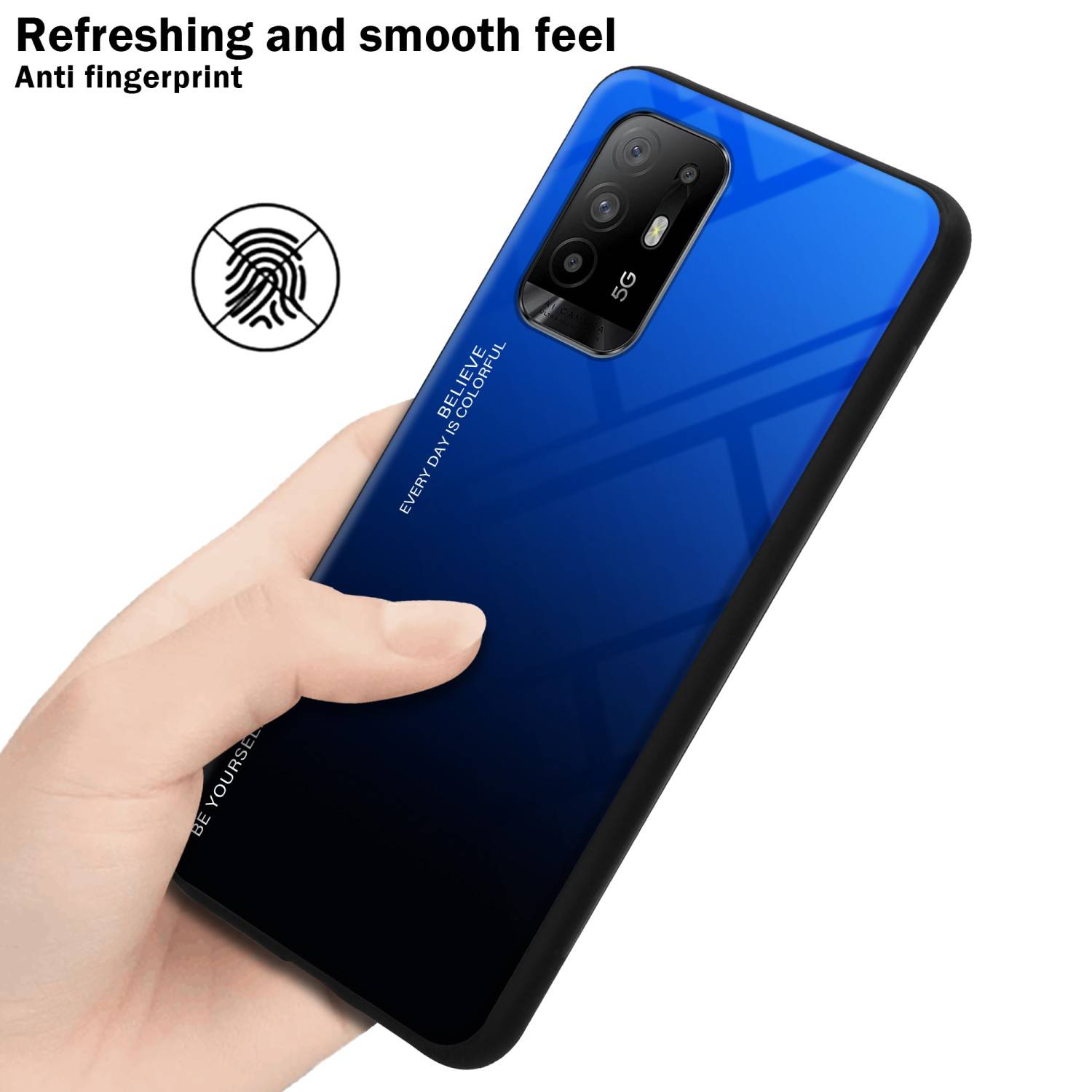 Cadorabo Hülle für Oppo A94 5G Schutz Hülle in Schwarz Handyhülle TPU Etui Cover Case Tempered Glas