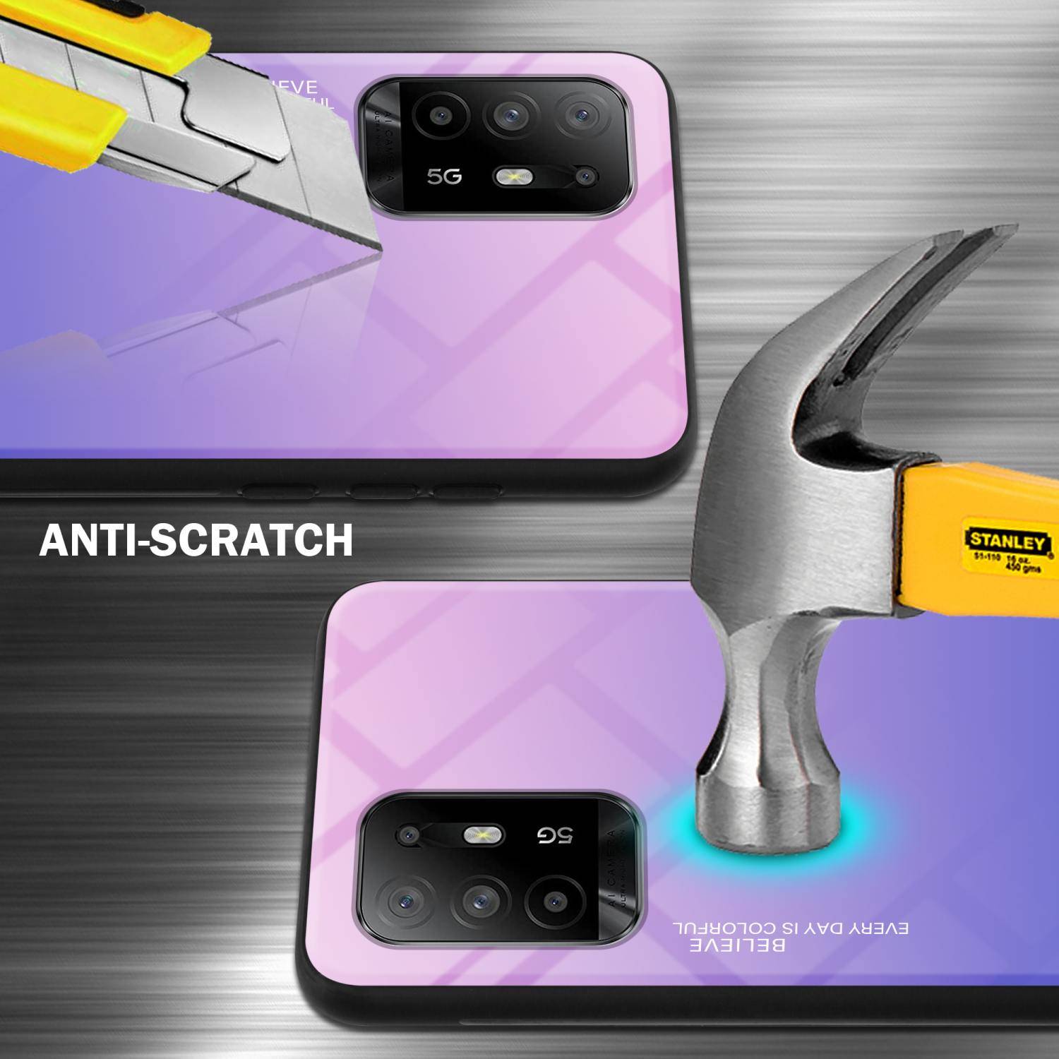 Cadorabo Hülle für Oppo A94 5G Schutz Hülle in Schwarz Handyhülle TPU Etui Cover Case Tempered Glas