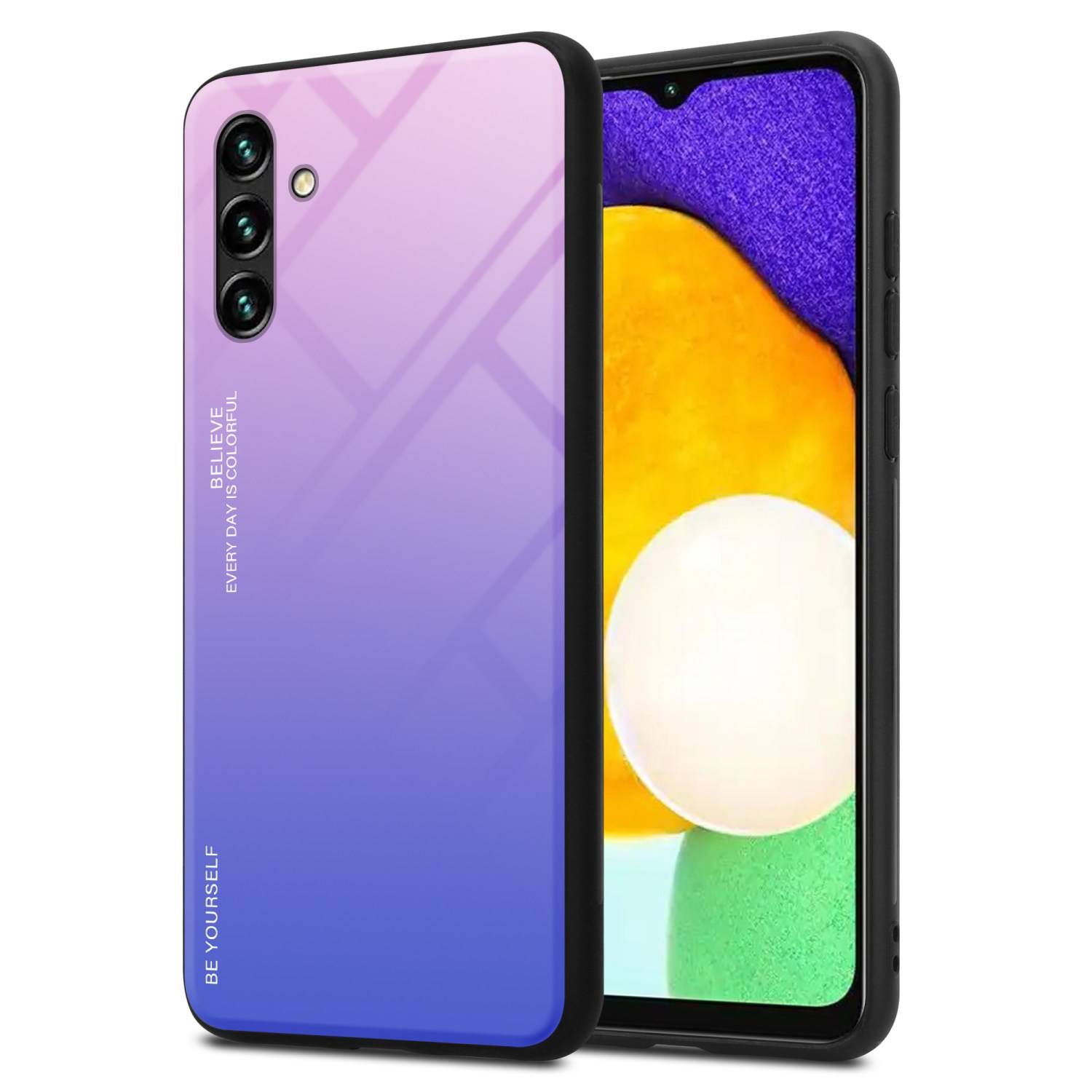 Cadorabo Hülle für Samsung Galaxy A13 5G Schutz Hülle in Schwarz Handyhülle TPU Etui Cover Case Tempered Glas
