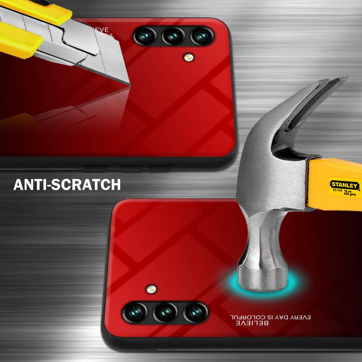 Cadorabo Hülle für Samsung Galaxy A13 5G Schutz Hülle in Schwarz Handyhülle TPU Etui Cover Case Tempered Glas