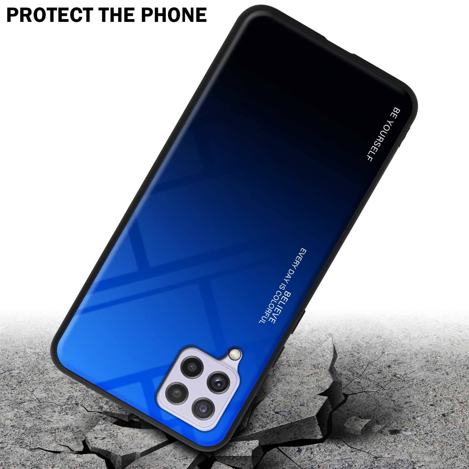 Cadorabo Hülle für Samsung Galaxy A22 4G / M22 / M32 4G Schutz Hülle in Schwarz Handyhülle TPU Etui Cover Case Tempered