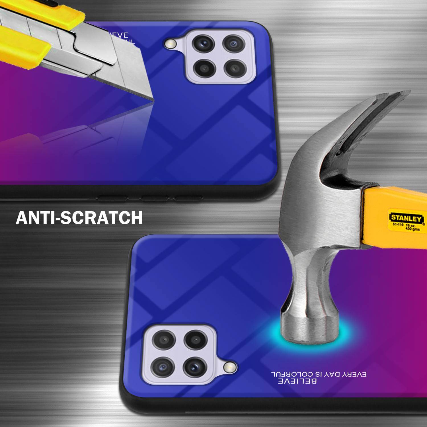 Cadorabo Hülle für Samsung Galaxy A22 4G / M22 / M32 4G Schutz Hülle in Schwarz Handyhülle TPU Etui Cover Case Tempered