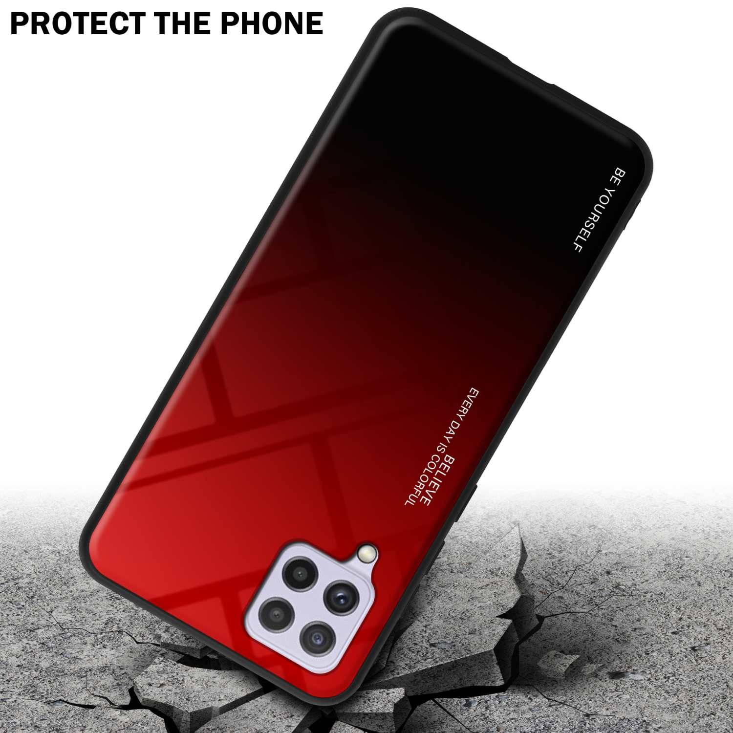 Cadorabo Hülle für Samsung Galaxy A22 4G / M22 / M32 4G Schutz Hülle in Schwarz Handyhülle TPU Etui Cover Case Tempered