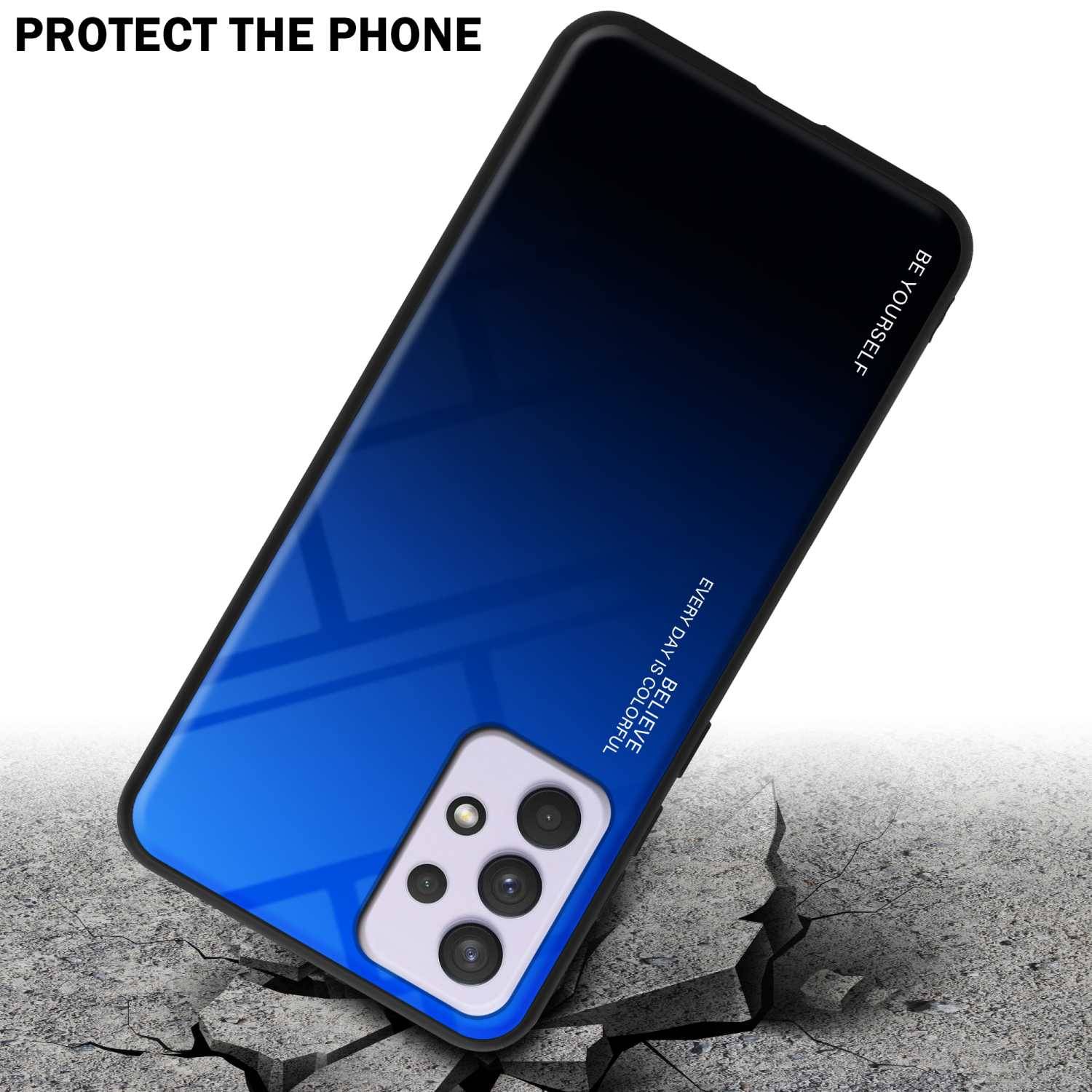 Cadorabo Hülle für Samsung Galaxy A33 5G Schutz Hülle in Schwarz Handyhülle TPU Etui Cover Case Tempered Glas