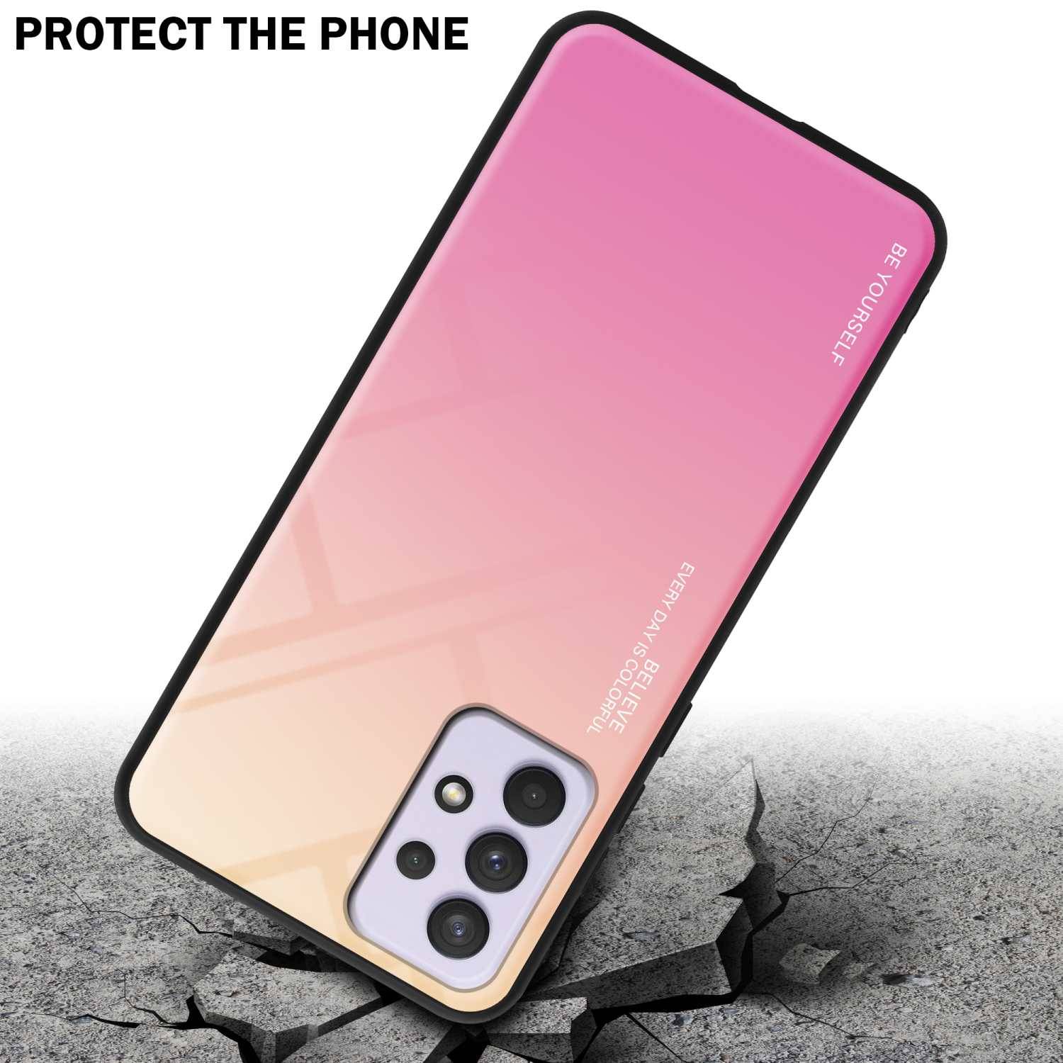 Cadorabo Hülle für Samsung Galaxy A33 5G Schutz Hülle in Schwarz Handyhülle TPU Etui Cover Case Tempered Glas