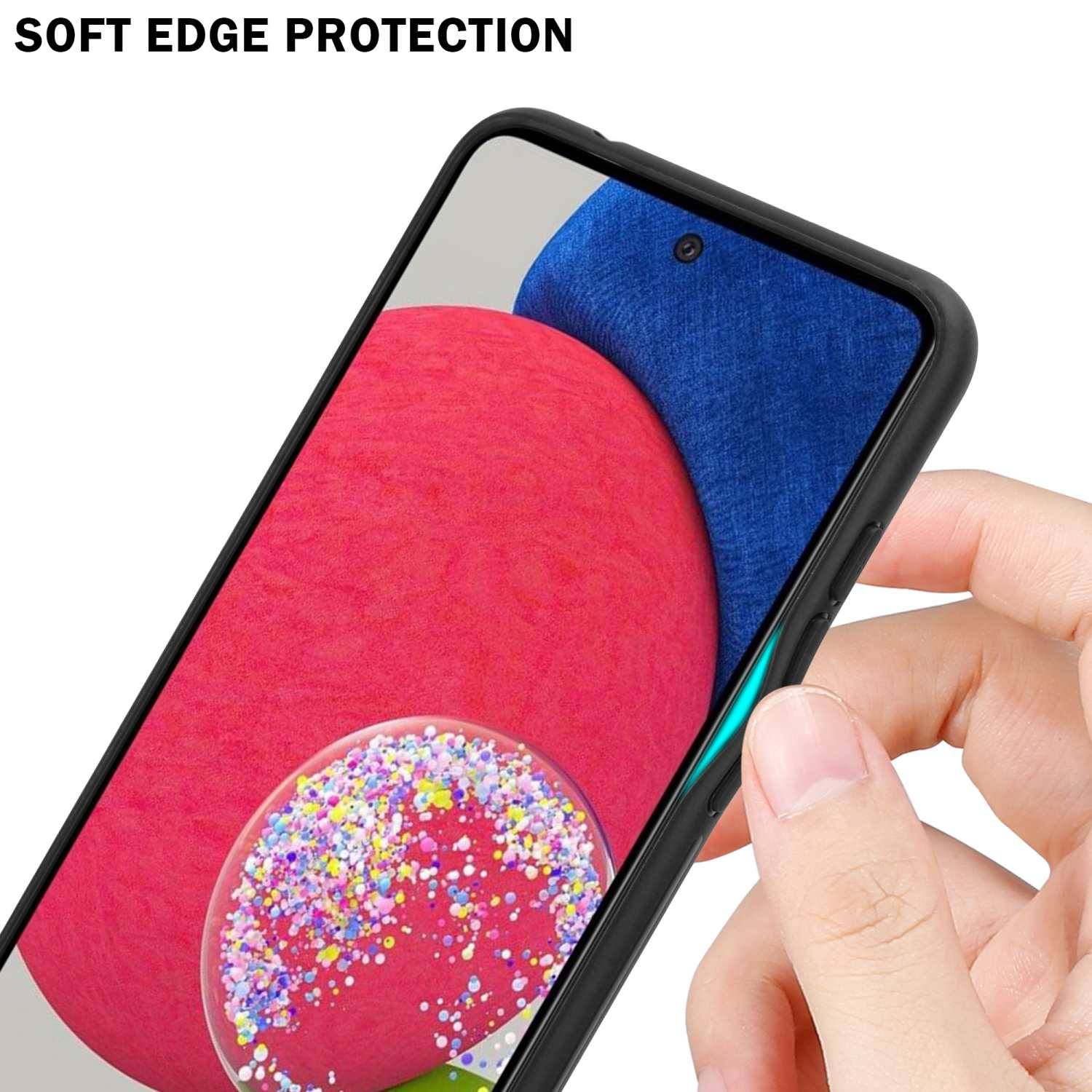Cadorabo Hülle für Samsung Galaxy A52 (4G / 5G) / A52s Schutz Hülle in Schwarz Handyhülle TPU Etui Cover Case Tempered