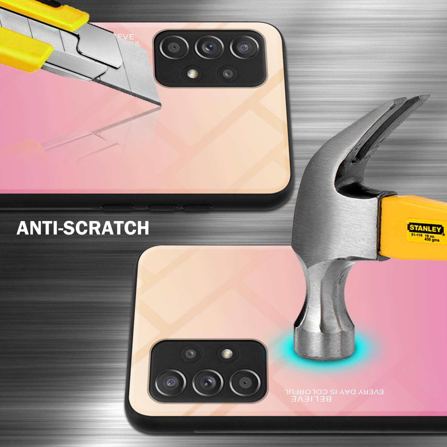 Cadorabo Hülle für Samsung Galaxy A52 (4G / 5G) / A52s Schutz Hülle in Schwarz Handyhülle TPU Etui Cover Case Tempered