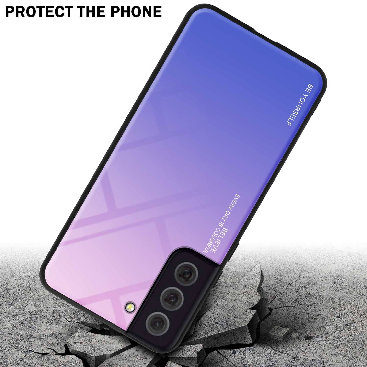 Cadorabo Hülle für Samsung Galaxy S22 Schutz Hülle in Schwarz Handyhülle TPU Etui Cover Case Tempered Glas