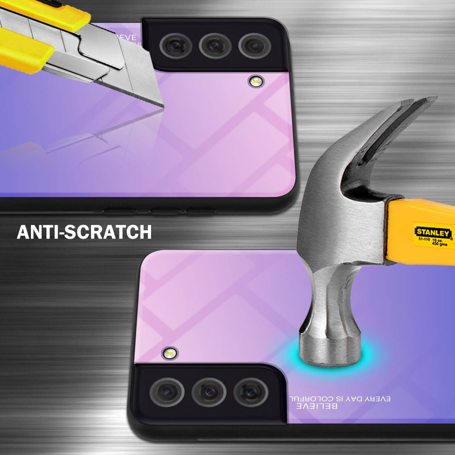 Cadorabo Hülle für Samsung Galaxy S22 PLUS Schutz Hülle in Schwarz Handyhülle TPU Etui Cover Case Tempered Glas