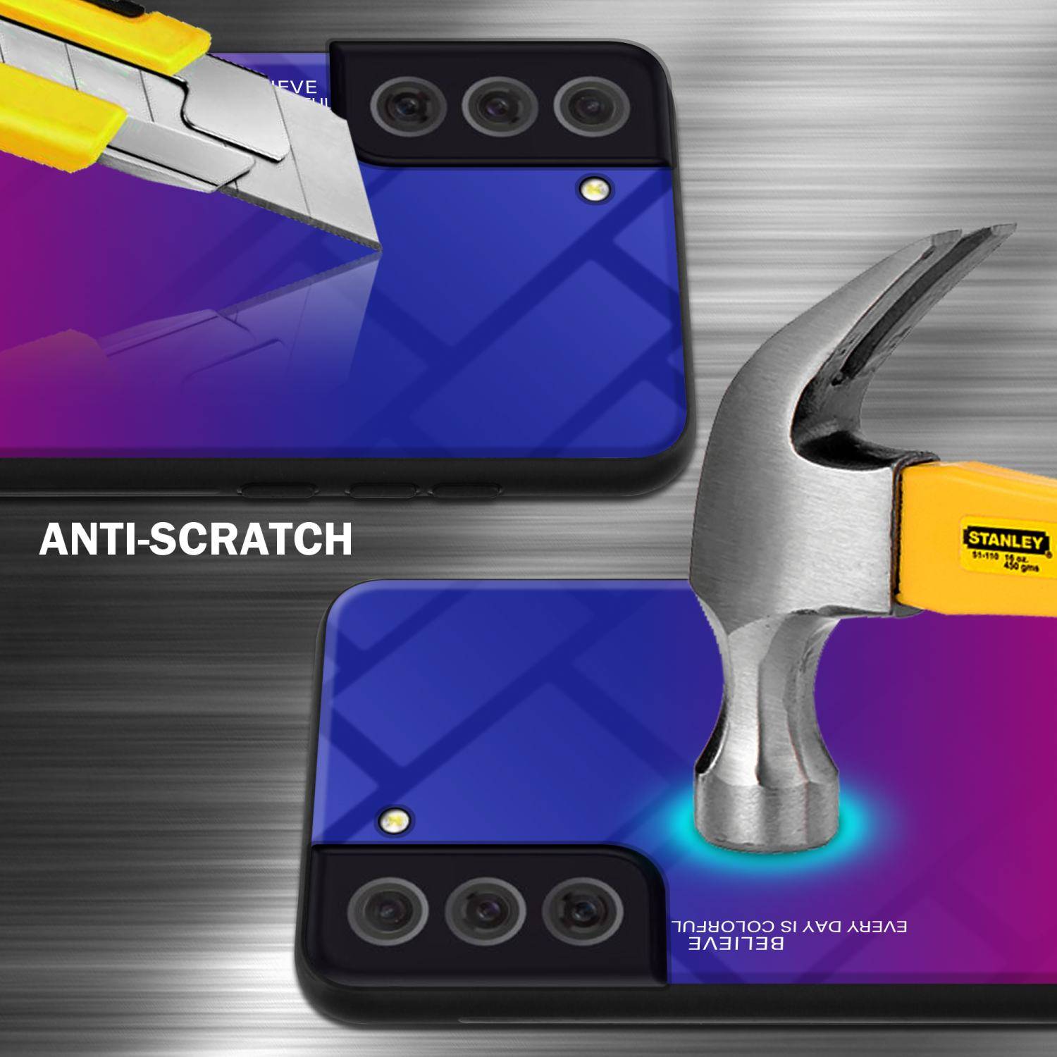 Cadorabo Hülle für Samsung Galaxy S22 PLUS Schutz Hülle in Schwarz Handyhülle TPU Etui Cover Case Tempered Glas