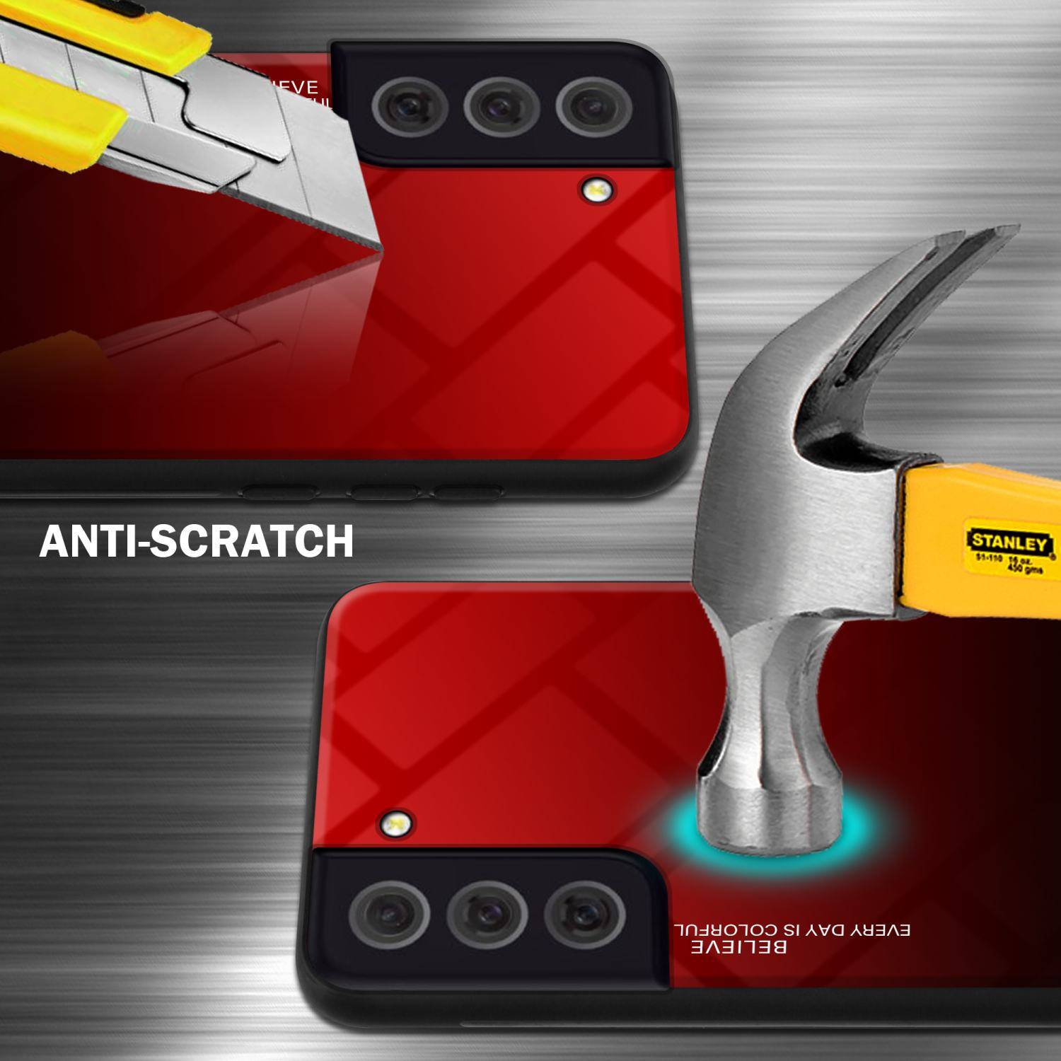 Cadorabo Hülle für Samsung Galaxy S22 PLUS Schutz Hülle in Schwarz Handyhülle TPU Etui Cover Case Tempered Glas