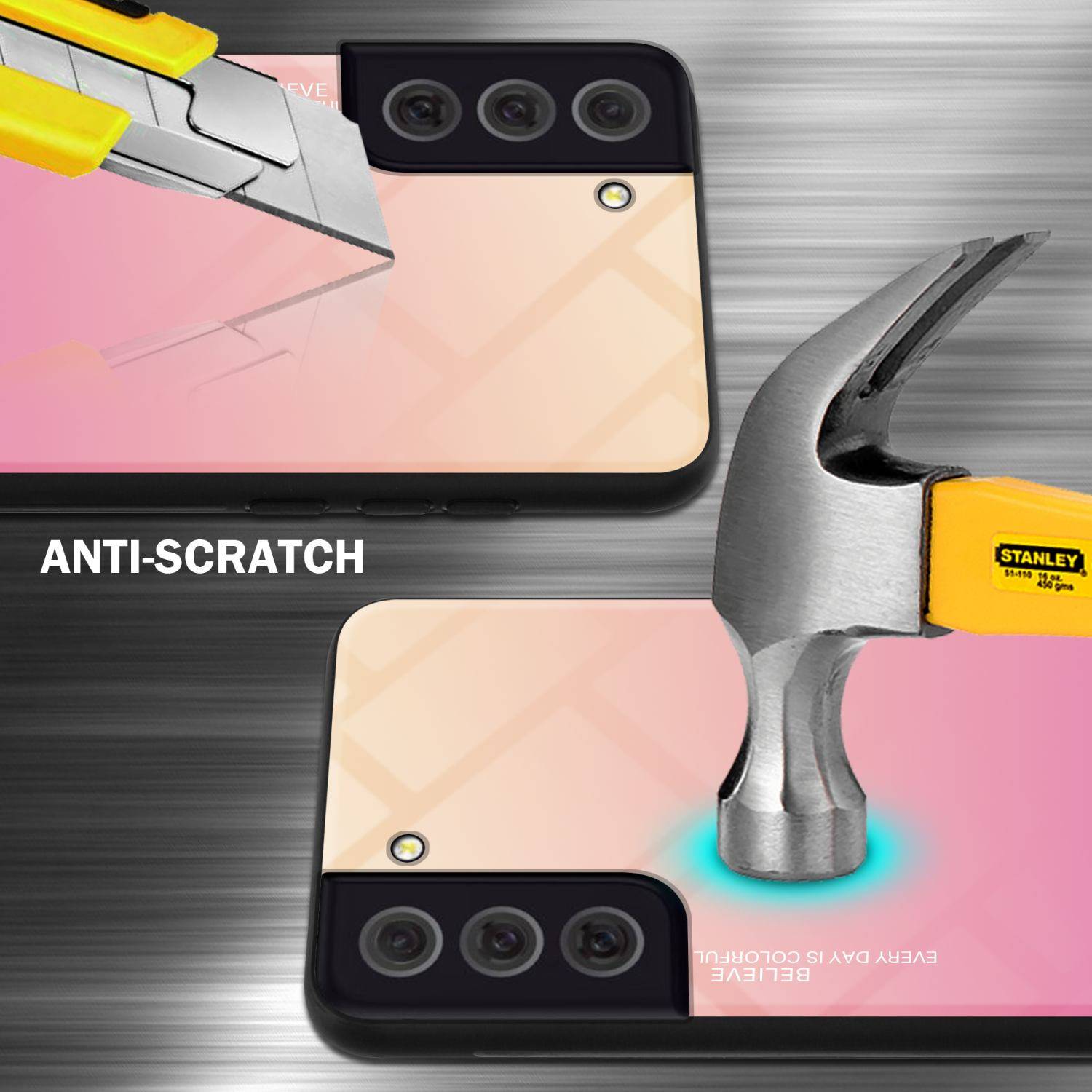 Cadorabo Hülle für Samsung Galaxy S22 PLUS Schutz Hülle in Schwarz Handyhülle TPU Etui Cover Case Tempered Glas