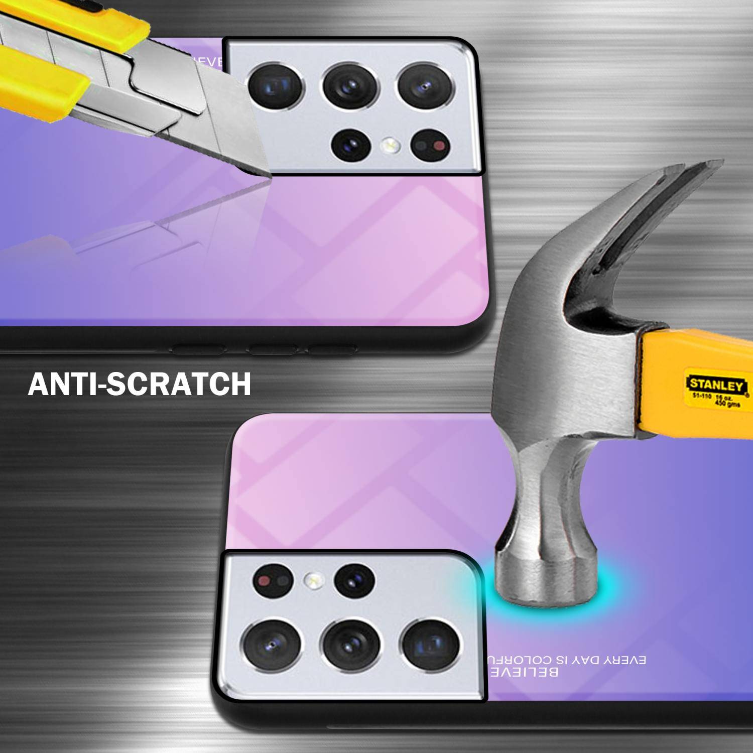 Cadorabo Hülle für Samsung Galaxy S22 ULTRA Schutz Hülle in Schwarz Handyhülle TPU Etui Cover Case Tempered Glas