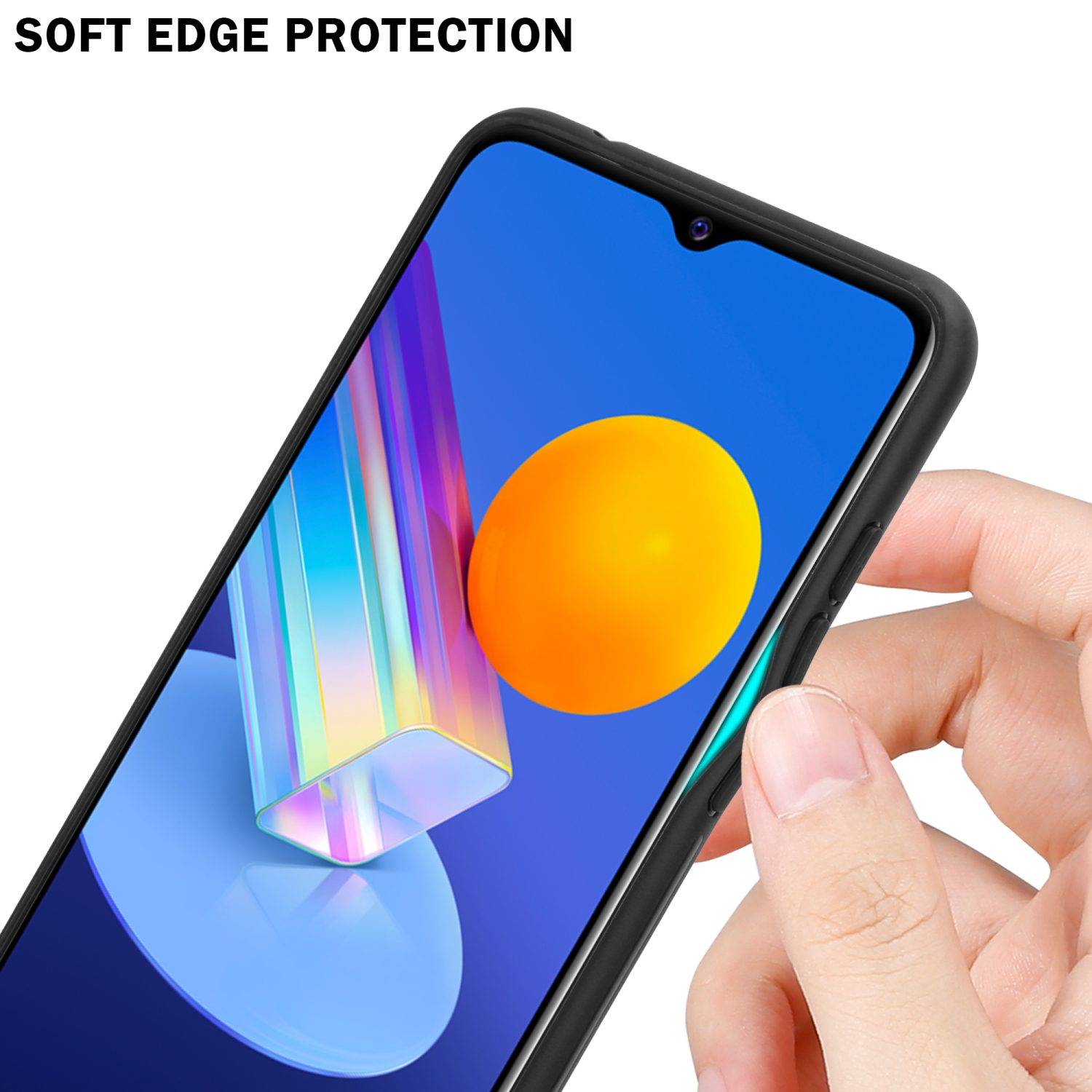 Cadorabo Hülle für Vivo Y52 5G / Y72 5G Schutz Hülle in Schwarz Handyhülle TPU Etui Cover Case Tempered Glas