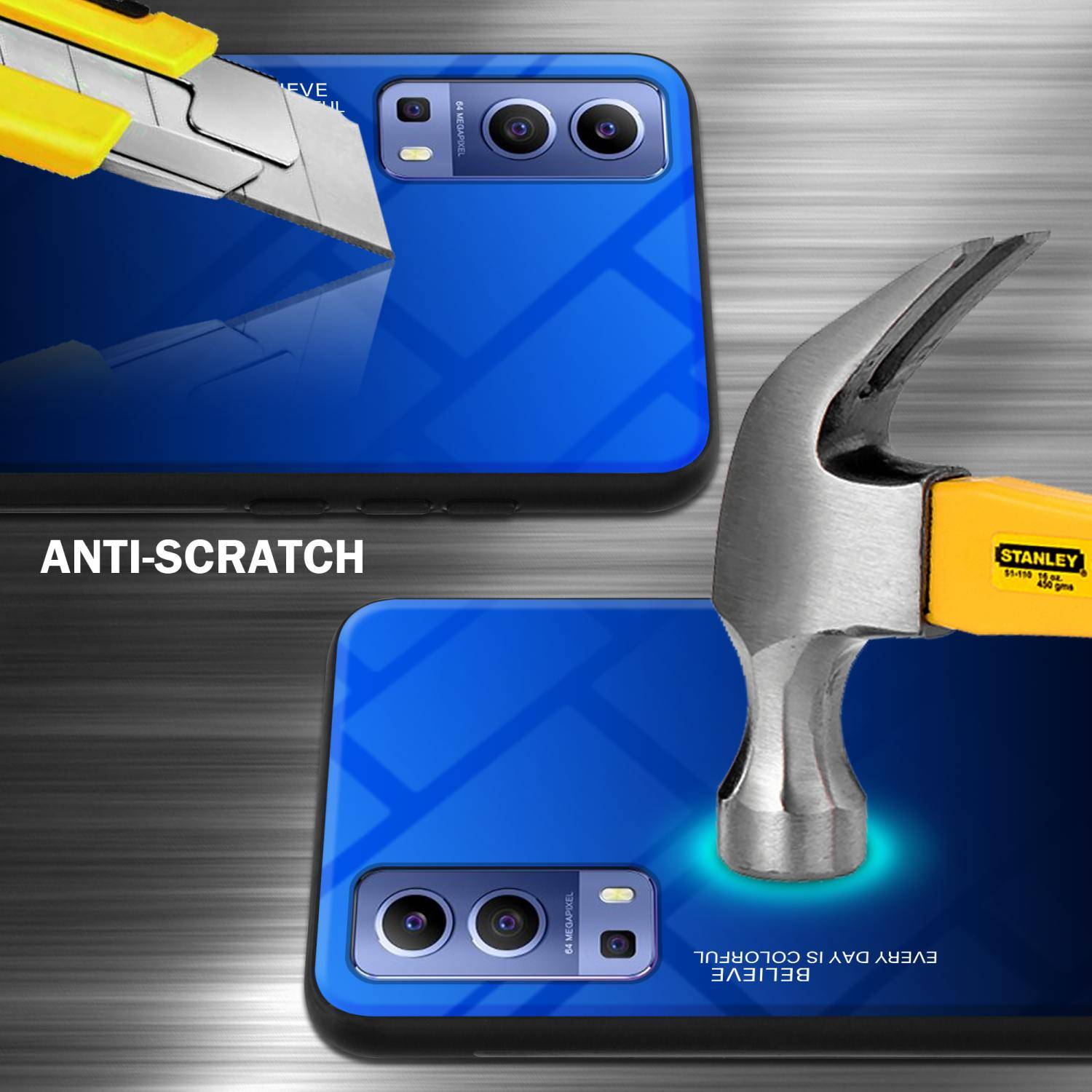 Cadorabo Hülle für Vivo Y52 5G / Y72 5G Schutz Hülle in Schwarz Handyhülle TPU Etui Cover Case Tempered Glas