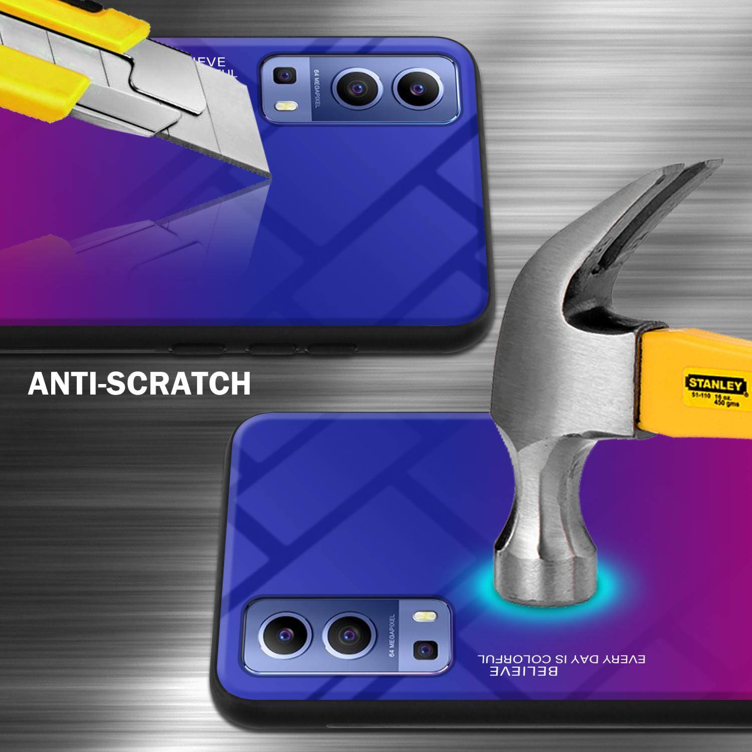 Cadorabo Hülle für Vivo Y52 5G / Y72 5G Schutz Hülle in Schwarz Handyhülle TPU Etui Cover Case Tempered Glas