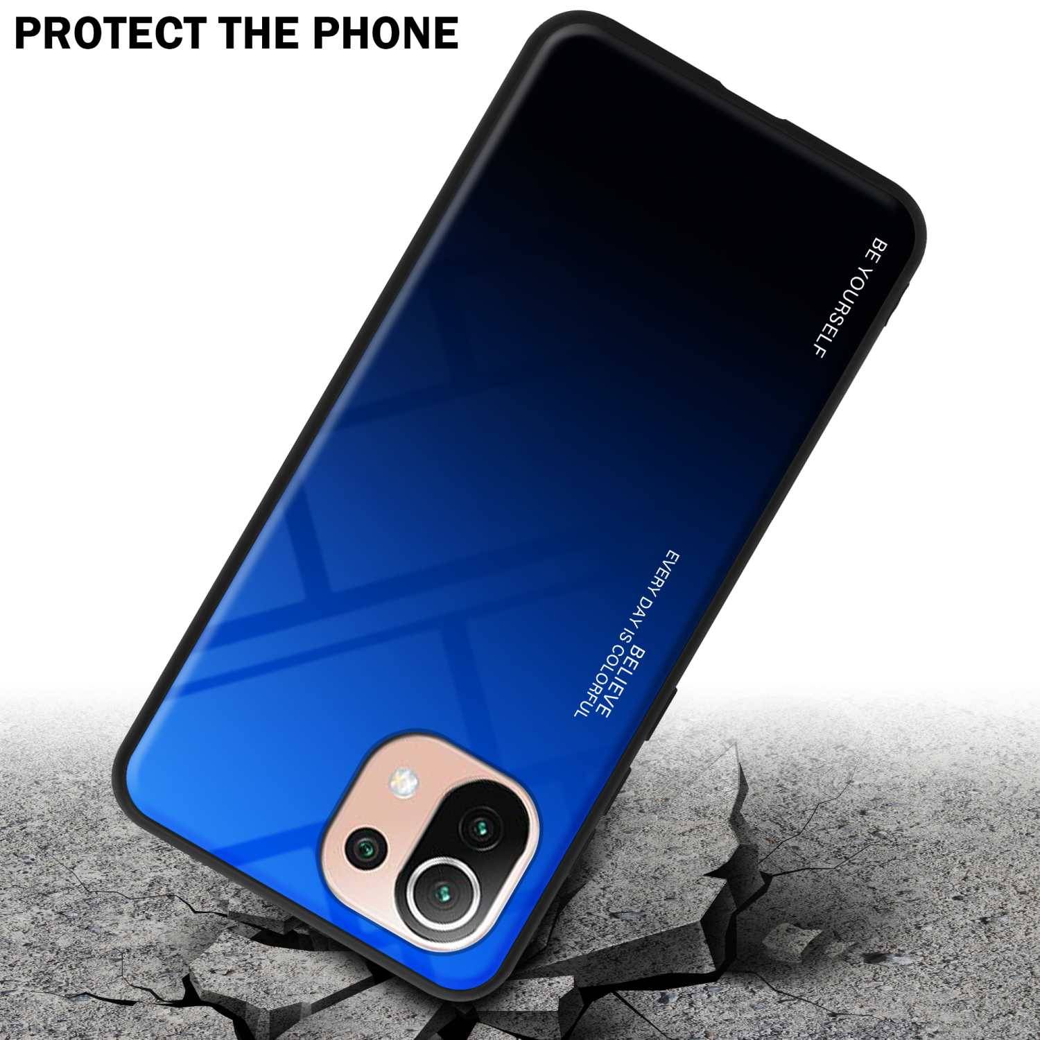 Cadorabo Hülle für Xiaomi Mi 11 LITE (4G / 5G) / 11 LITE NE Schutz Hülle in Schwarz Handyhülle TPU Etui Cover Case