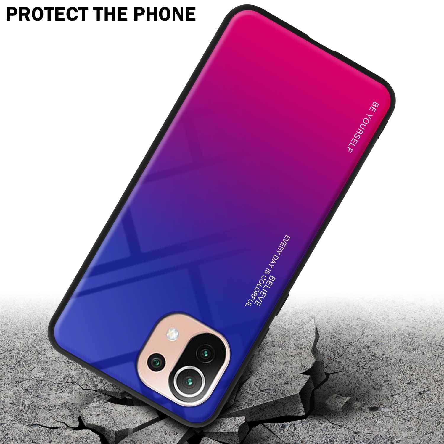 Cadorabo Hülle für Xiaomi Mi 11 LITE (4G / 5G) / 11 LITE NE Schutz Hülle in Schwarz Handyhülle TPU Etui Cover Case