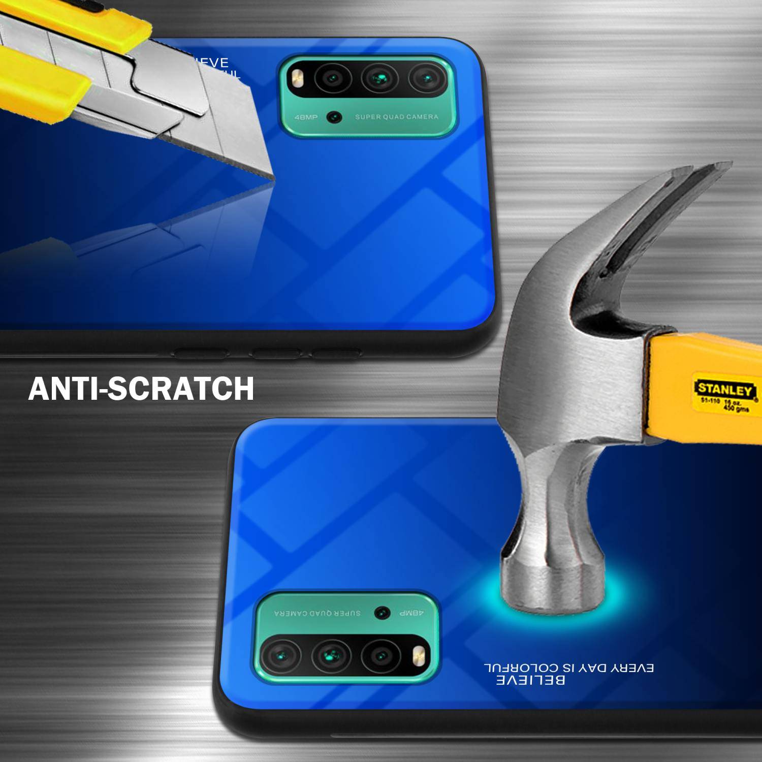 Cadorabo Hülle für Xiaomi RedMi 9T / POCO M3 Schutz Hülle in Schwarz Handyhülle TPU Etui Cover Case Tempered Glas