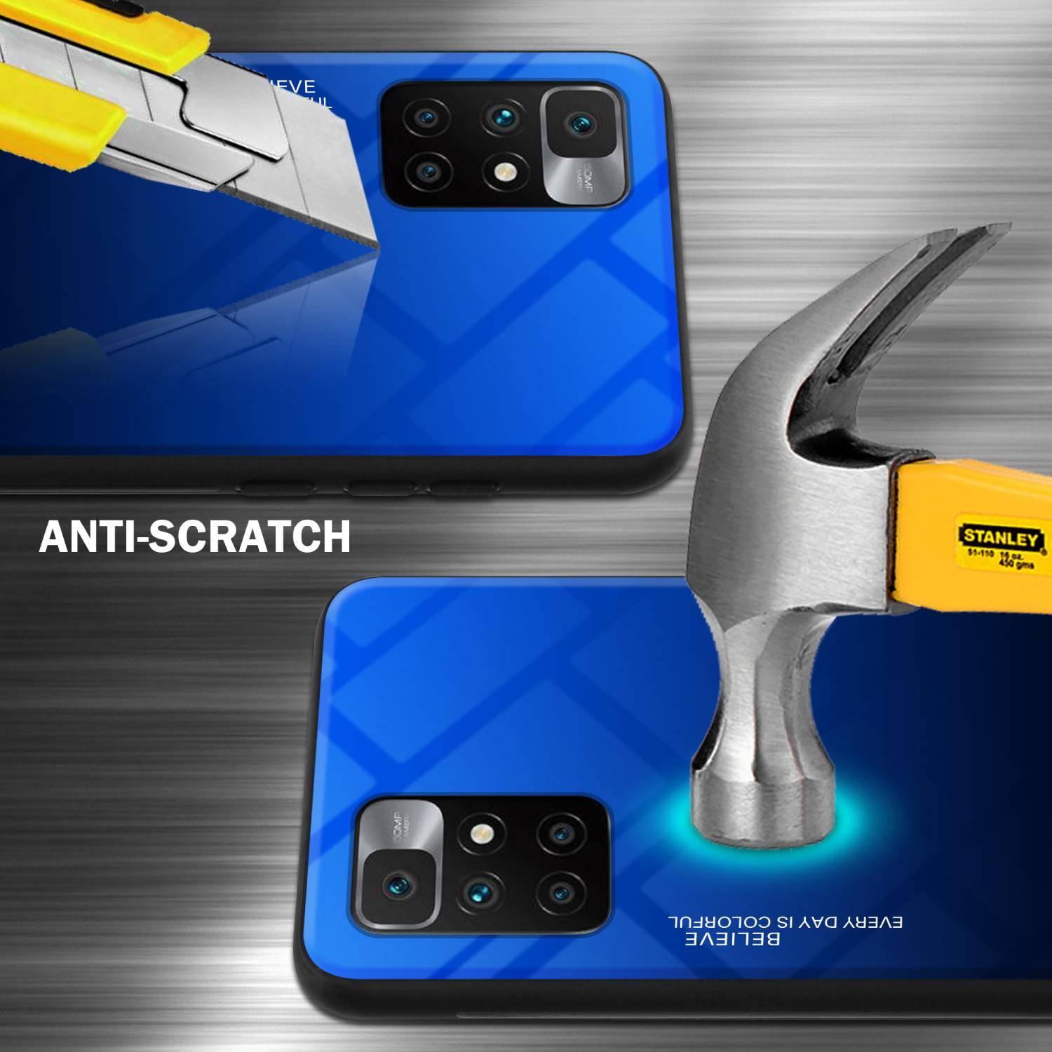 Cadorabo Hülle für Xiaomi RedMi 10 / RedMi NOTE 11 4G Schutz Hülle in Schwarz Handyhülle TPU Etui Cover Case Tempered