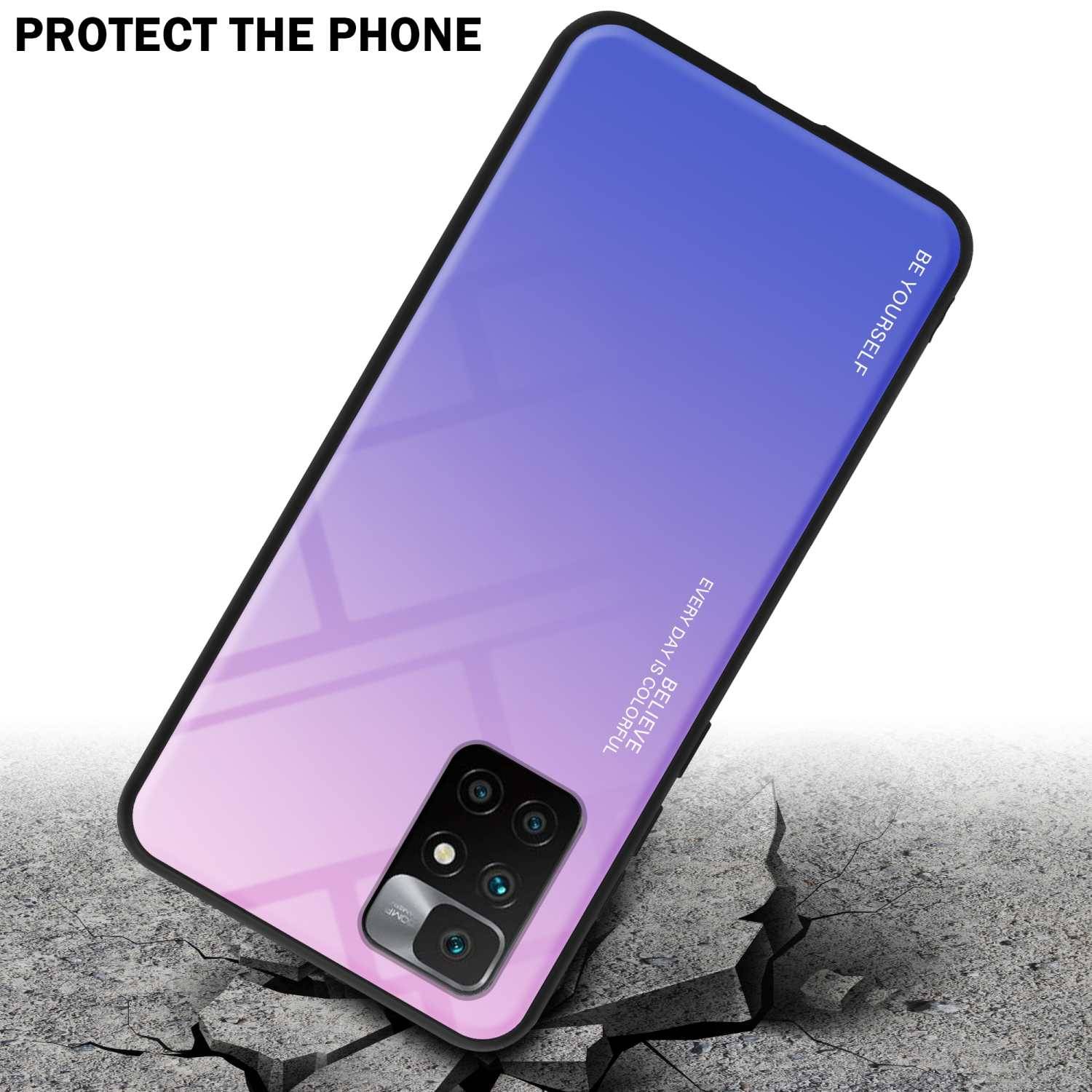 Cadorabo Hülle für Xiaomi RedMi 10 / RedMi NOTE 11 4G Schutz Hülle in Schwarz Handyhülle TPU Etui Cover Case Tempered