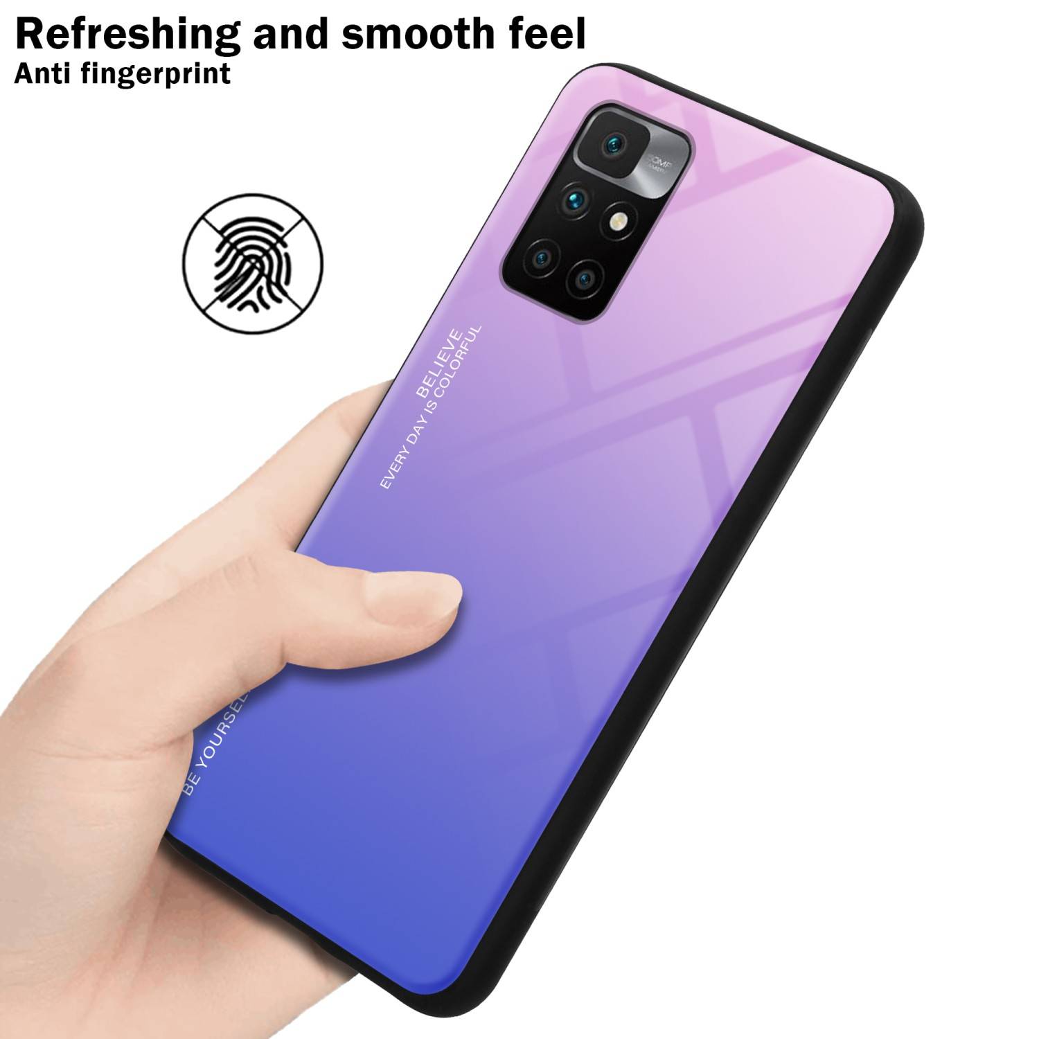 Cadorabo Hülle für Xiaomi RedMi 10 / RedMi NOTE 11 4G Schutz Hülle in Schwarz Handyhülle TPU Etui Cover Case Tempered