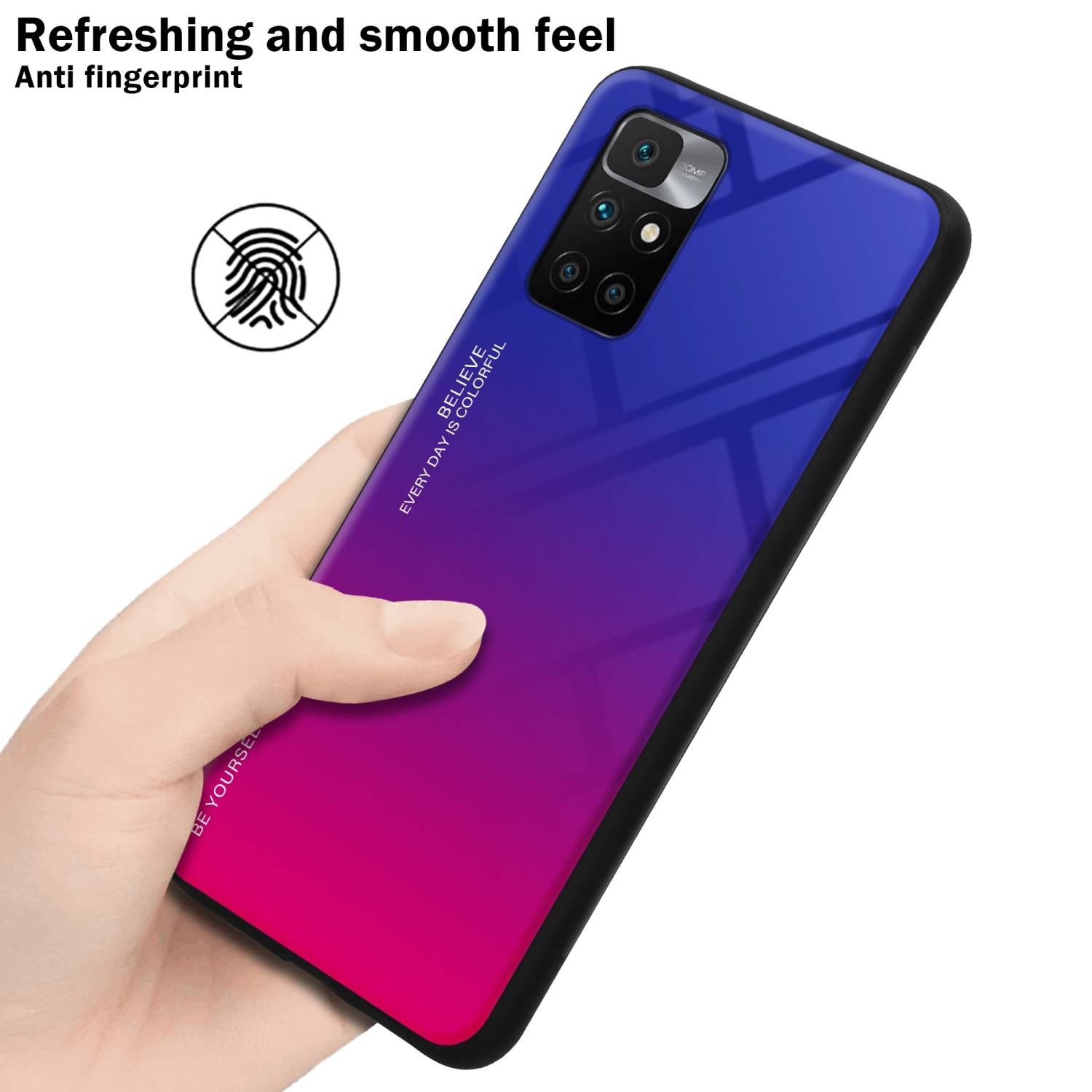 Cadorabo Hülle für Xiaomi RedMi 10 / RedMi NOTE 11 4G Schutz Hülle in Schwarz Handyhülle TPU Etui Cover Case Tempered