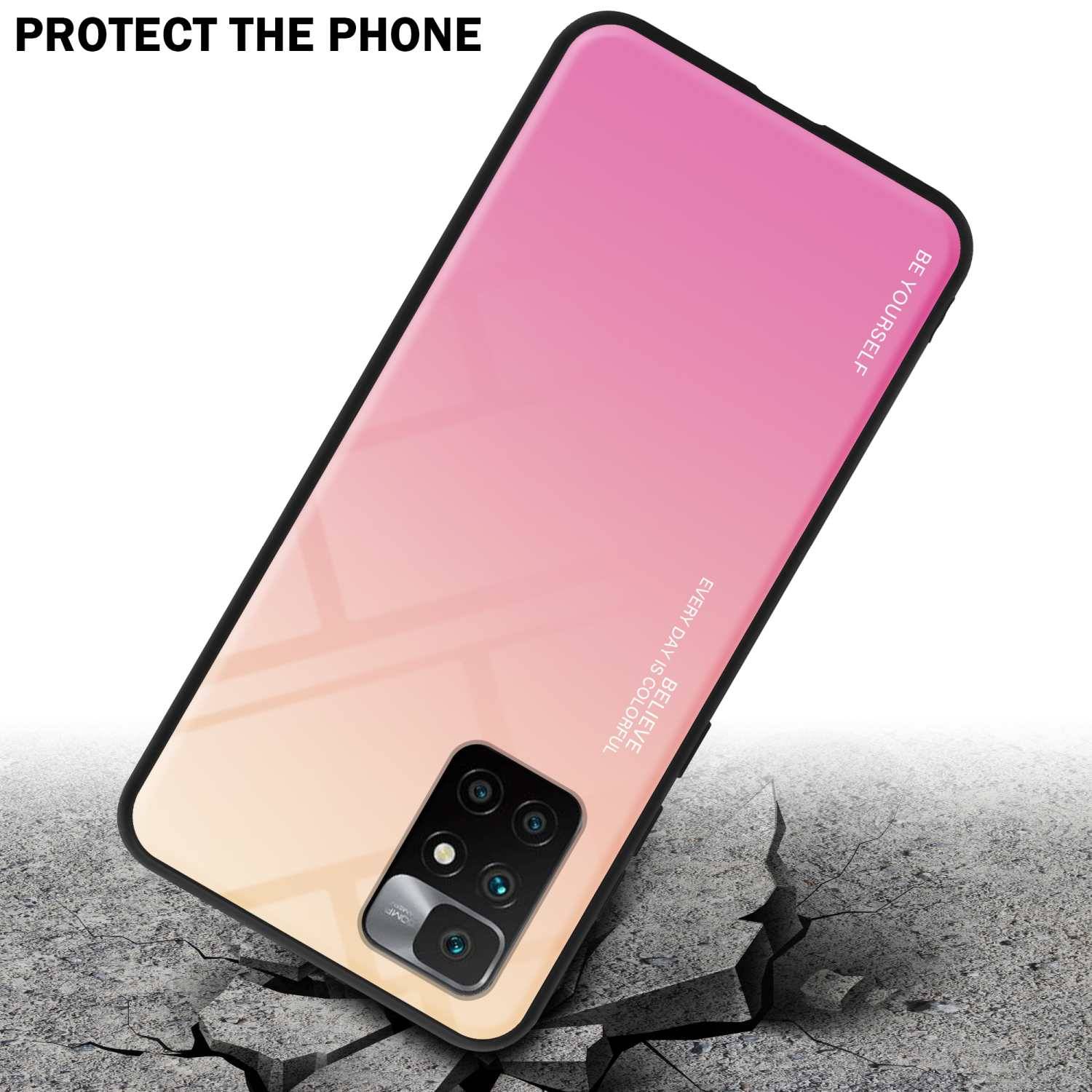 Cadorabo Hülle für Xiaomi RedMi 10 / RedMi NOTE 11 4G Schutz Hülle in Schwarz Handyhülle TPU Etui Cover Case Tempered